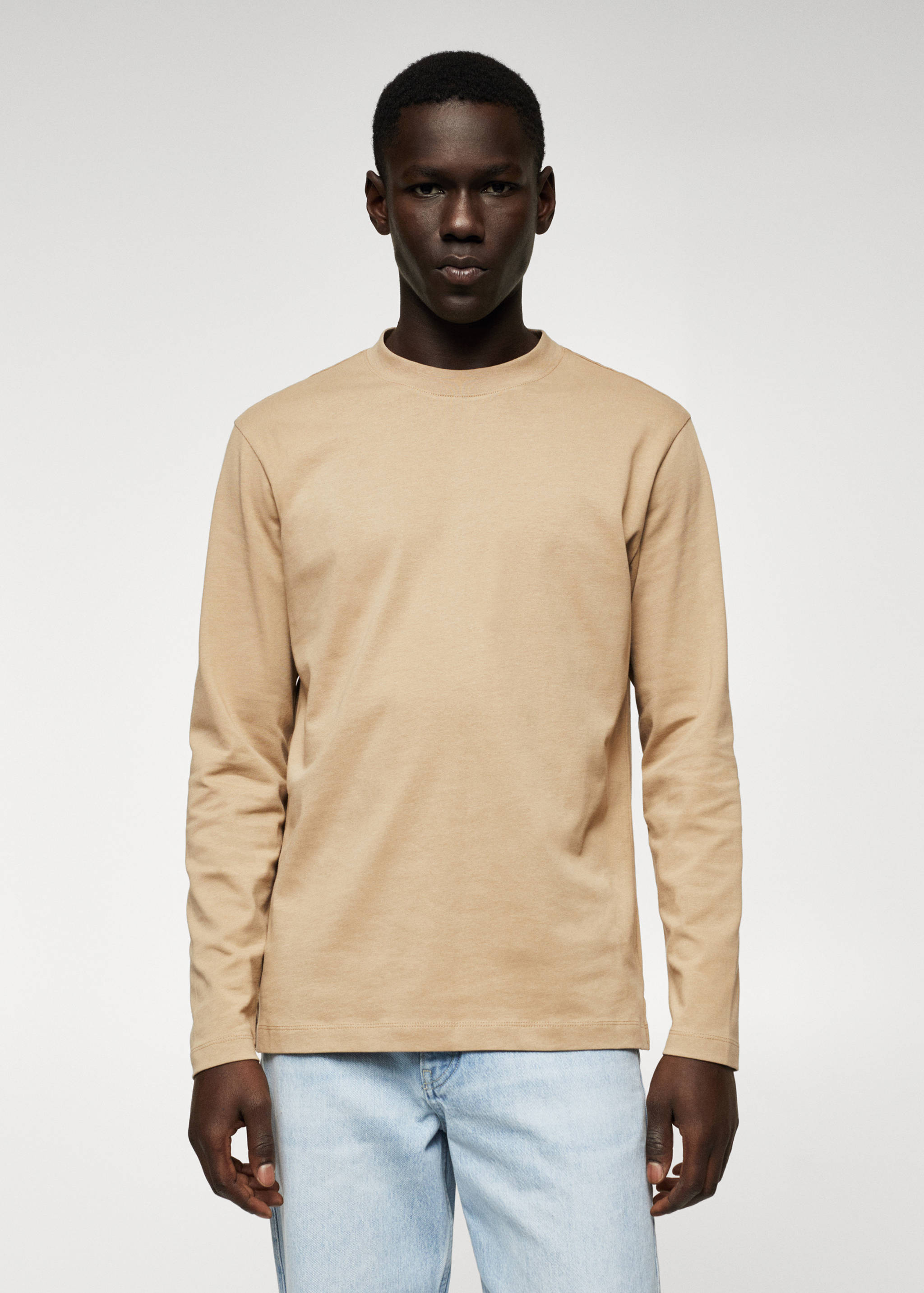 T-shirt coton manches longues - Plan moyen