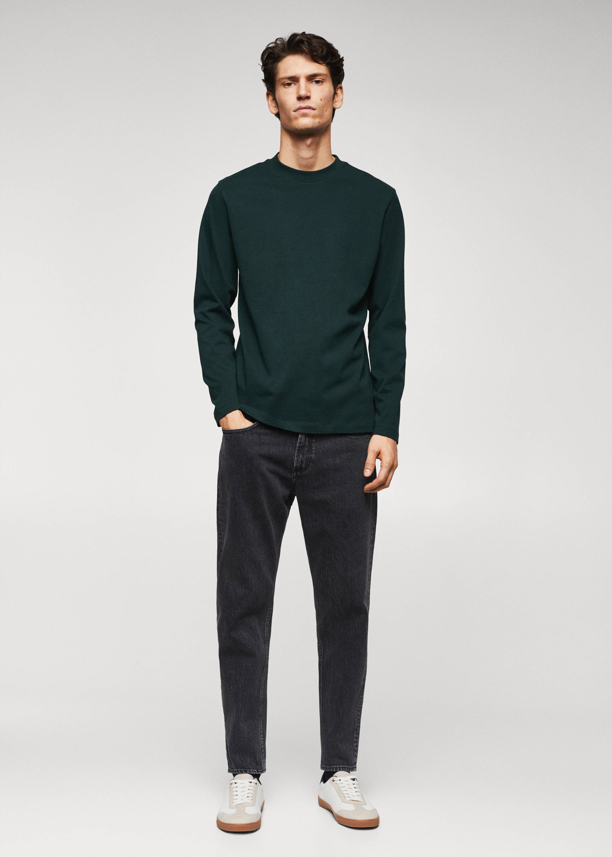 T-shirt coton manches longues - Plan général