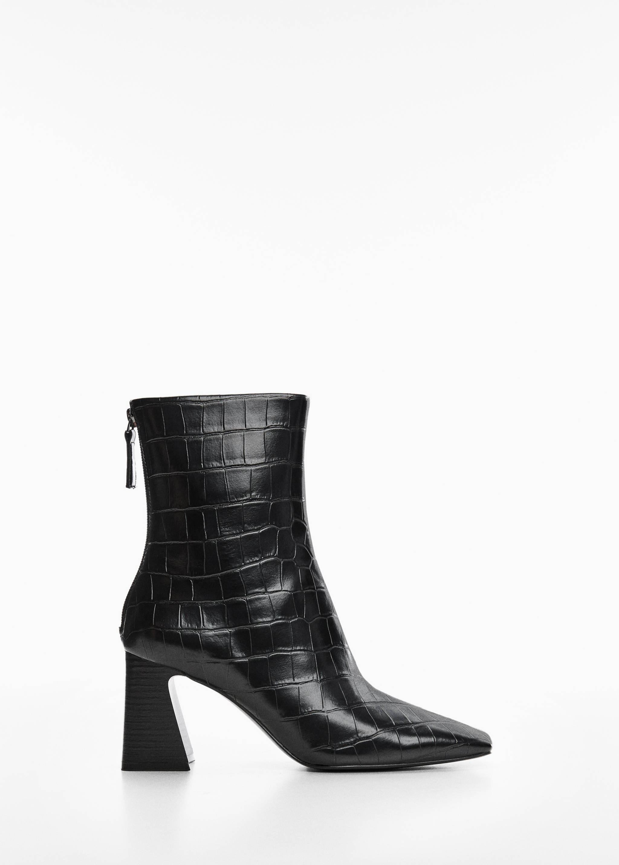 Croc-effect ankle boots - Article without model