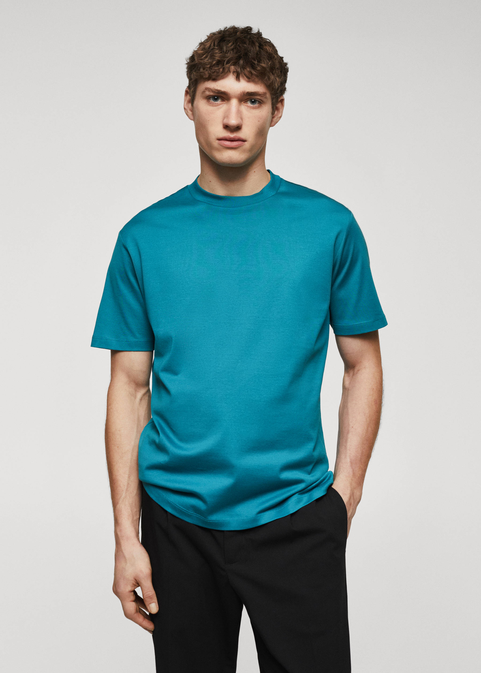 Basic mercerised lightweight shirt - Medium plane