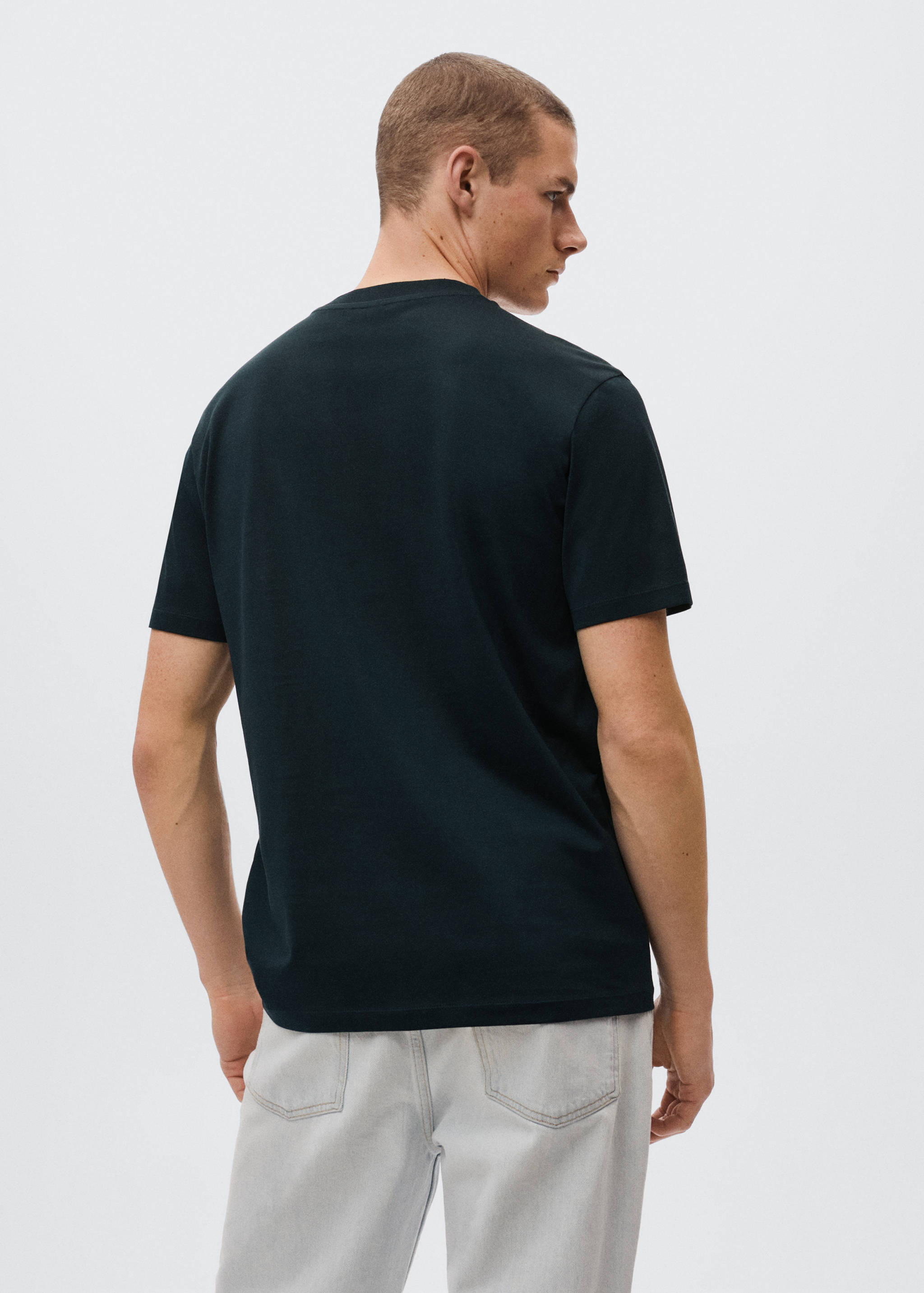 Basic mercerised lightweight shirt - Reverse of the article