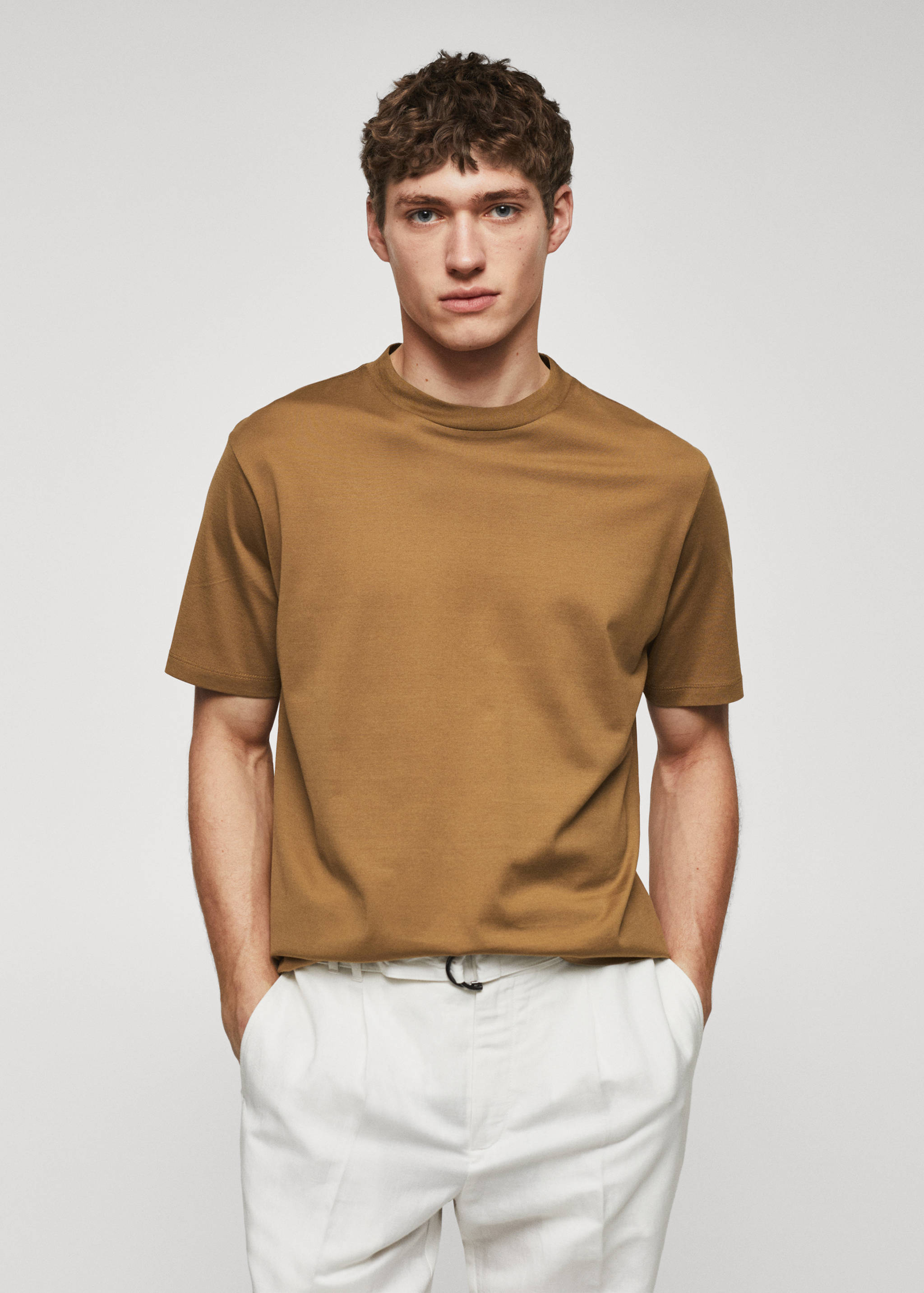 Basic mercerised lightweight shirt - Medium plane