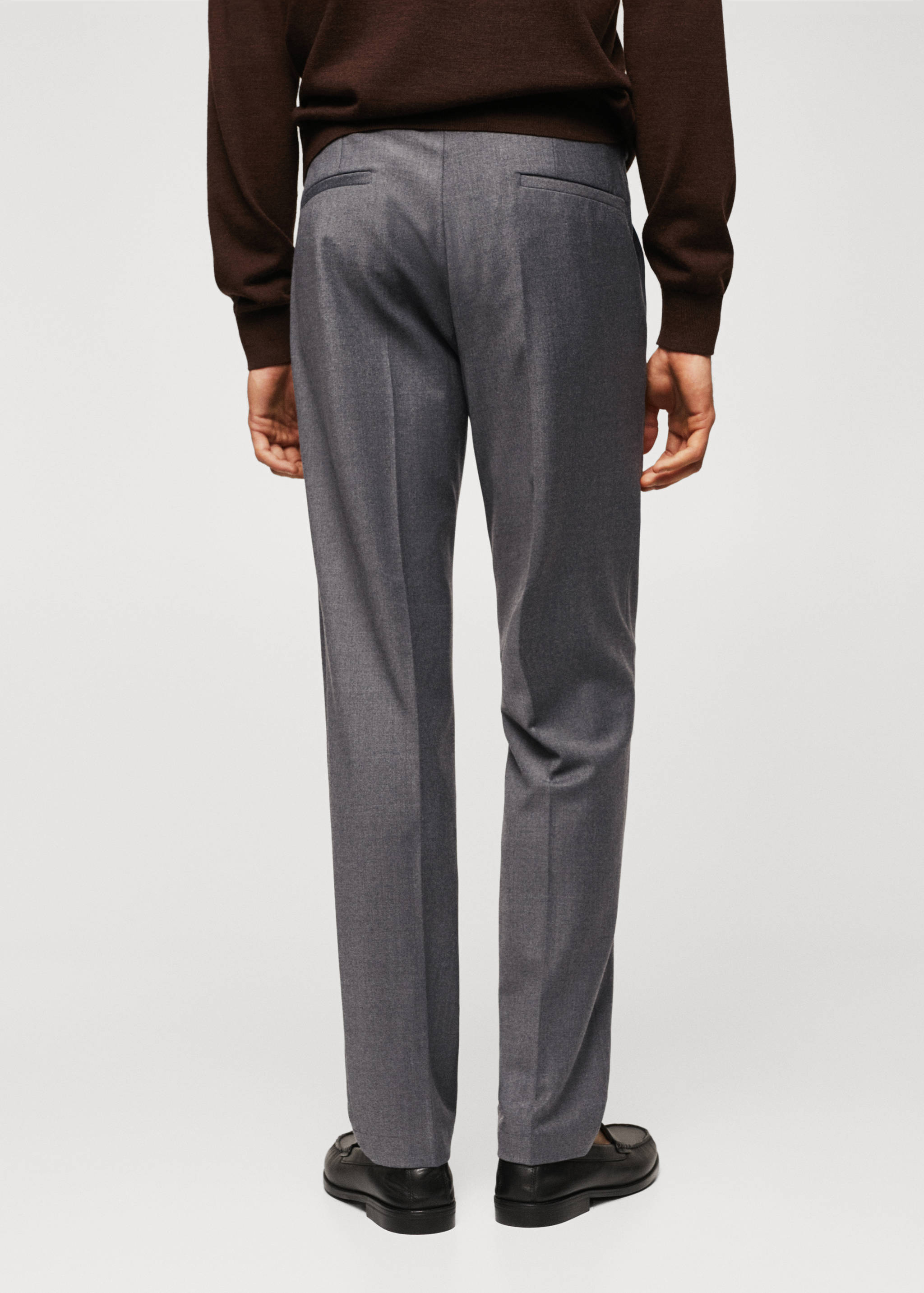Slim-fit wool trousers - Reverse of the article