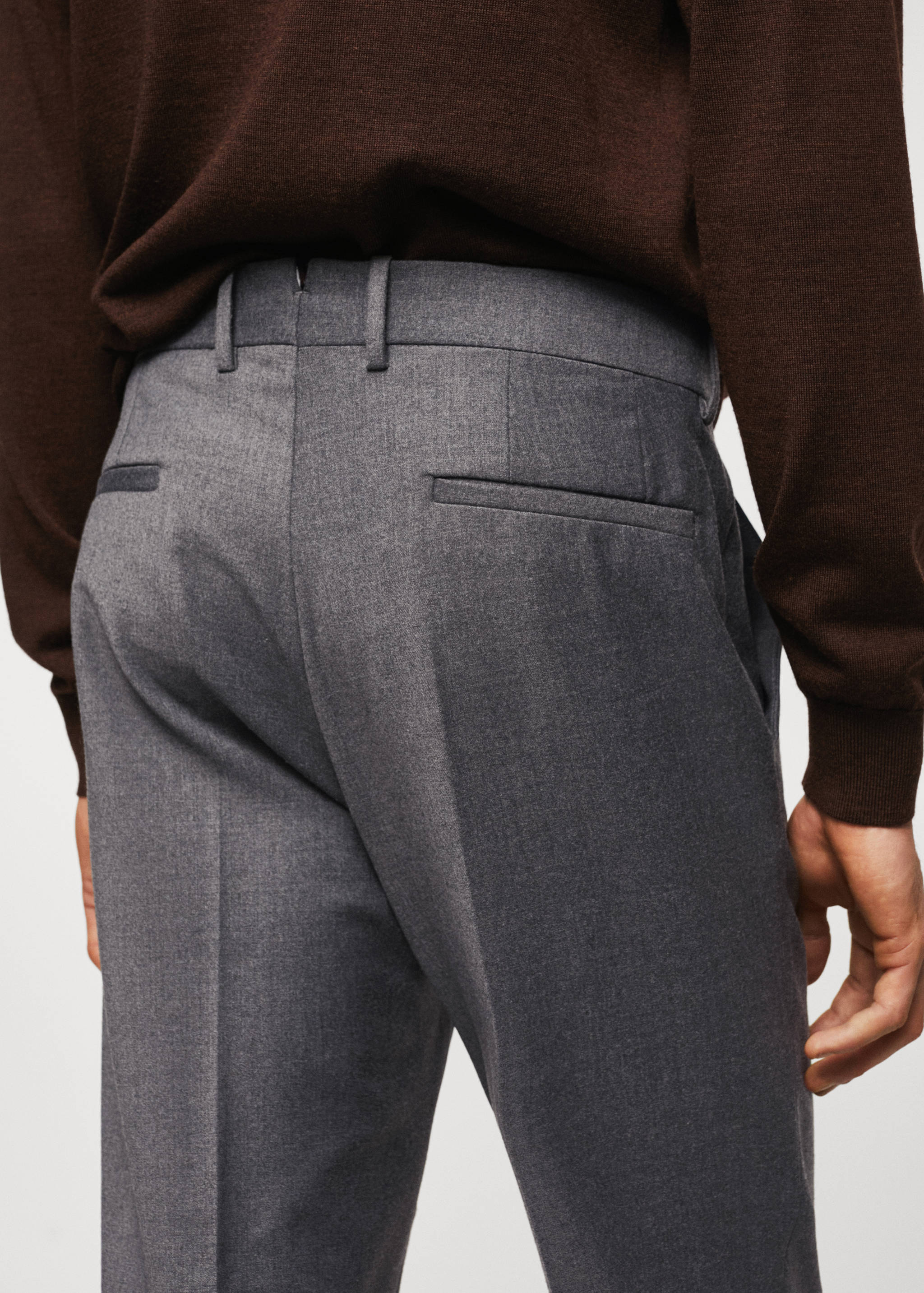 Slim-fit wool trousers - Details of the article 6