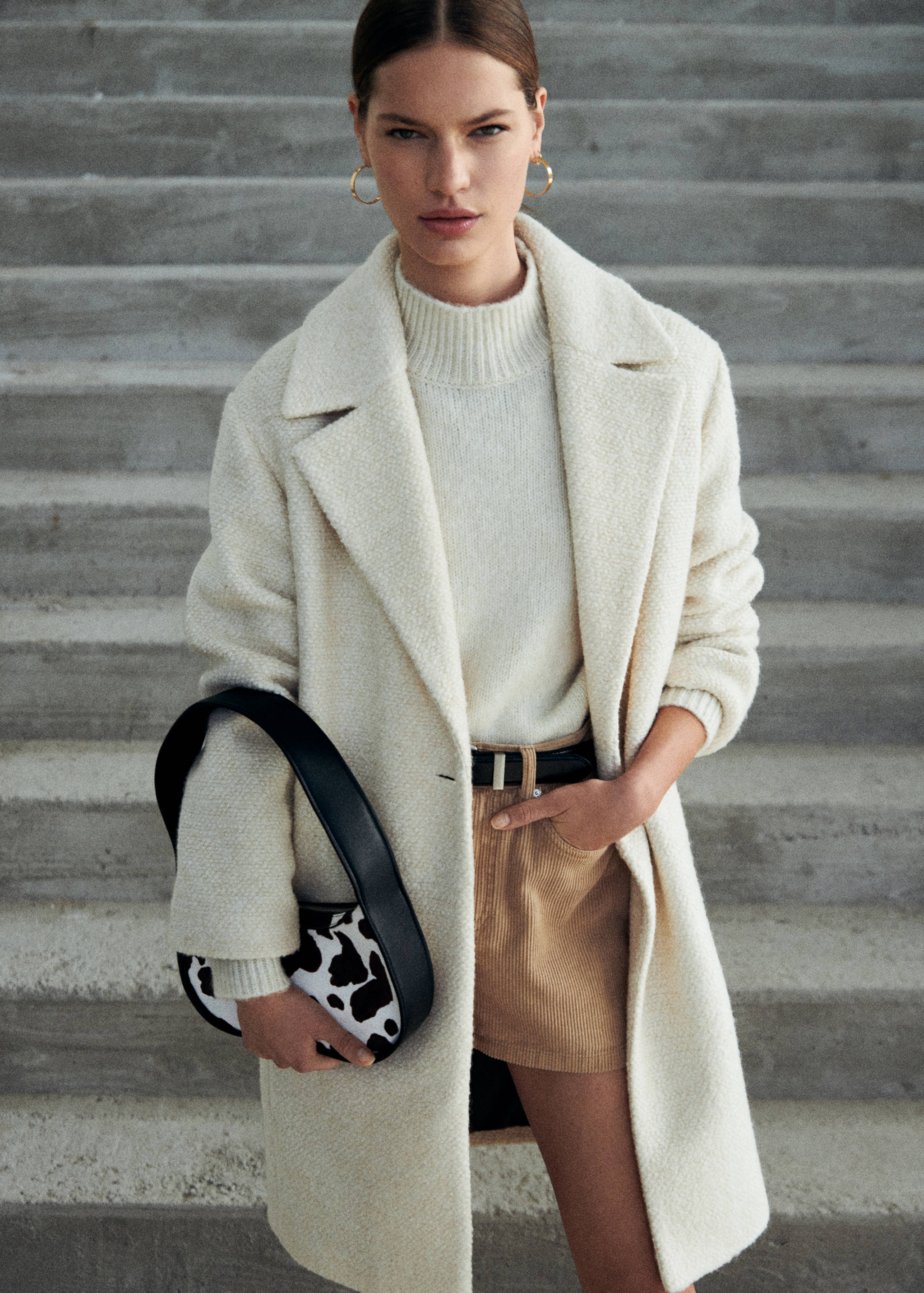 Animal print leather bag - General plane