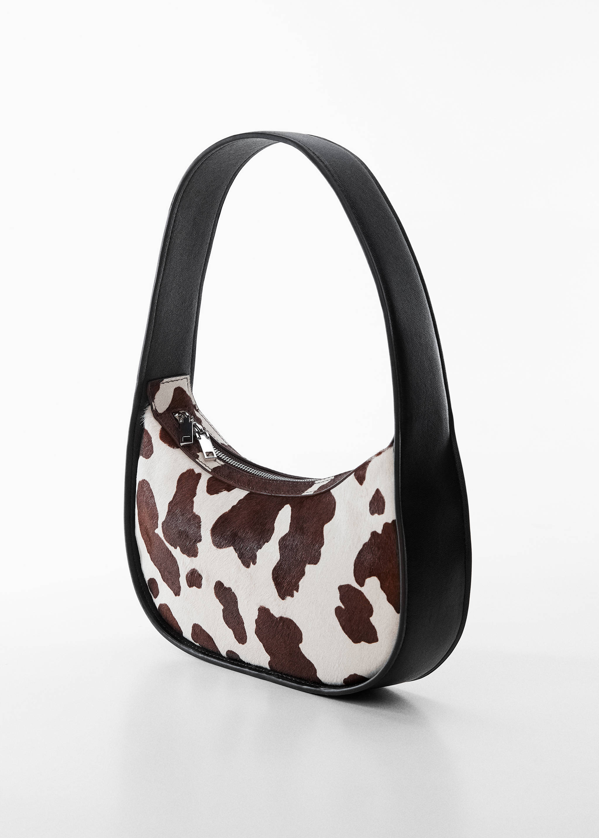 Animal print leather bag - Medium plane