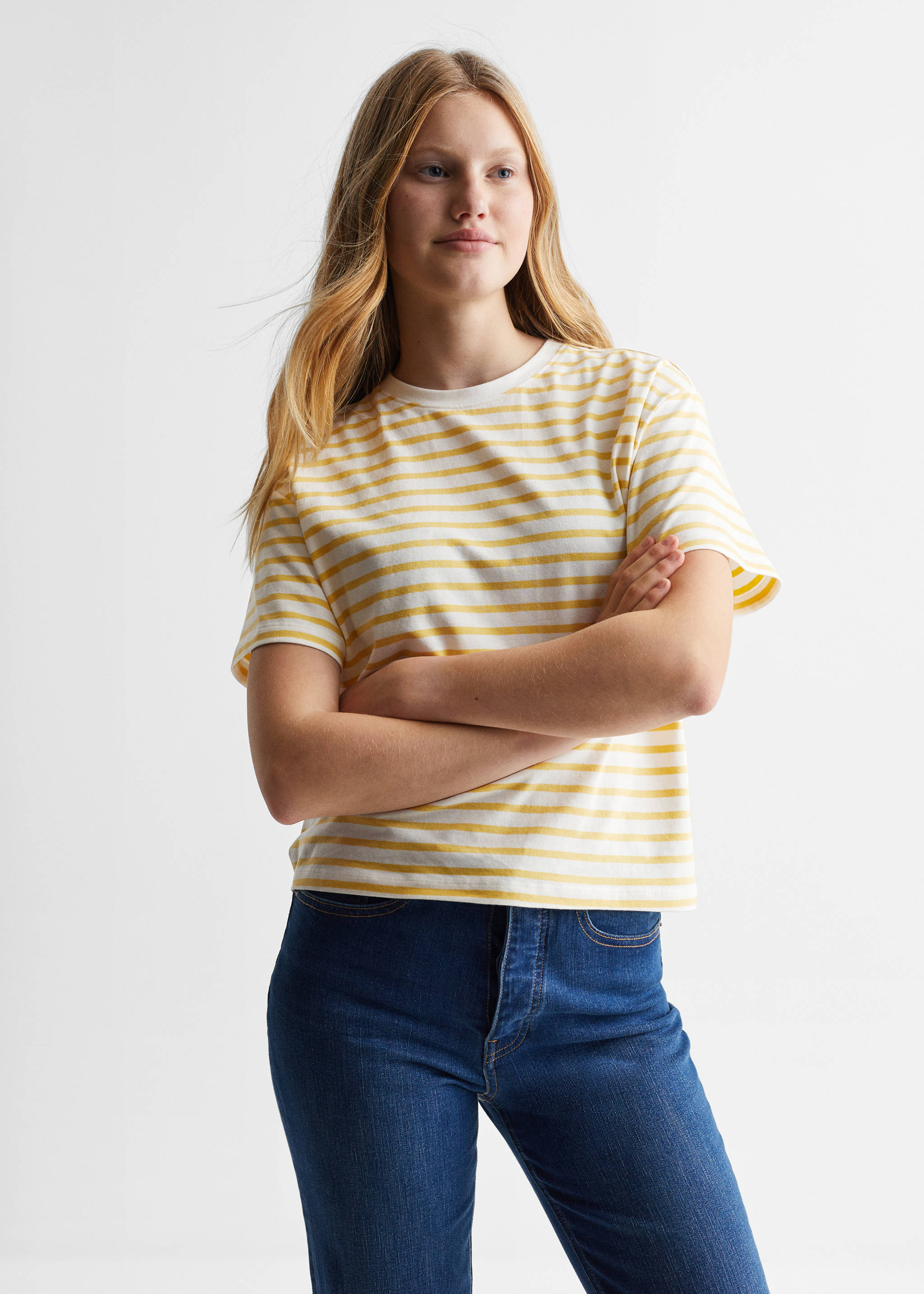 Striped short-sleeved t-shirt - Medium plane