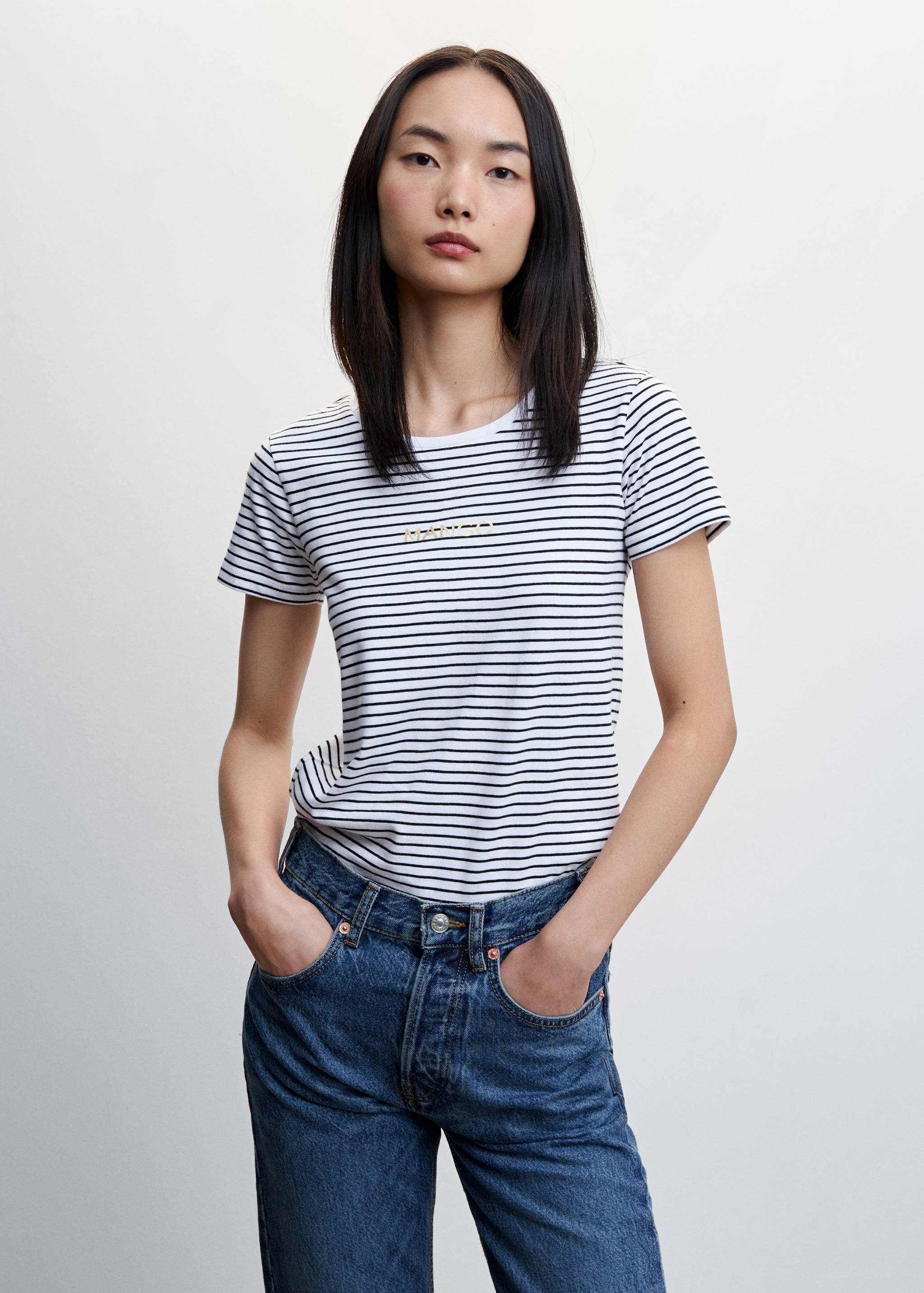 标志棉质T恤 - null