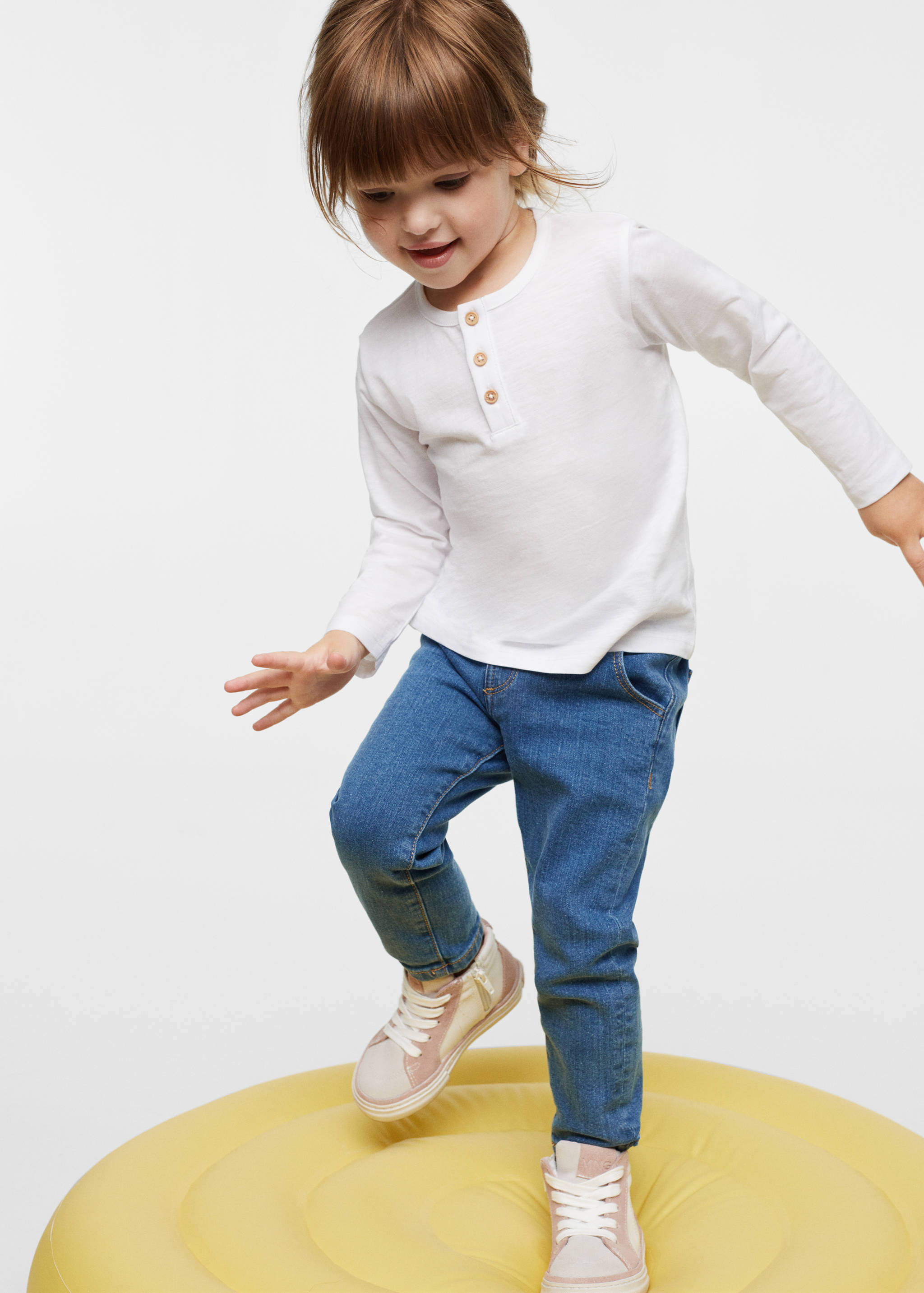 Buttoned long sleeve t-shirt - Medium plane