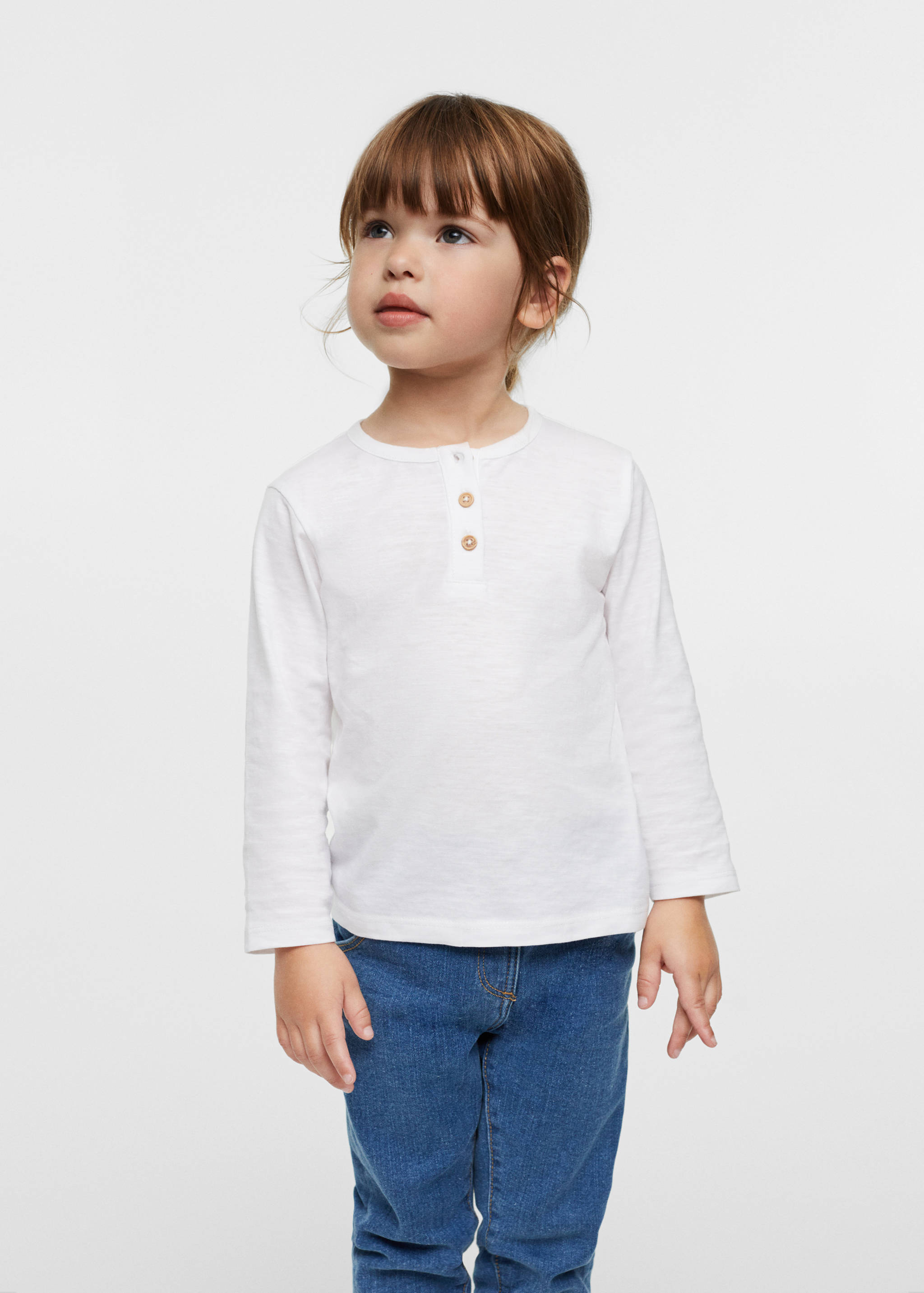 Buttoned long sleeve t-shirt - Details of the article 2