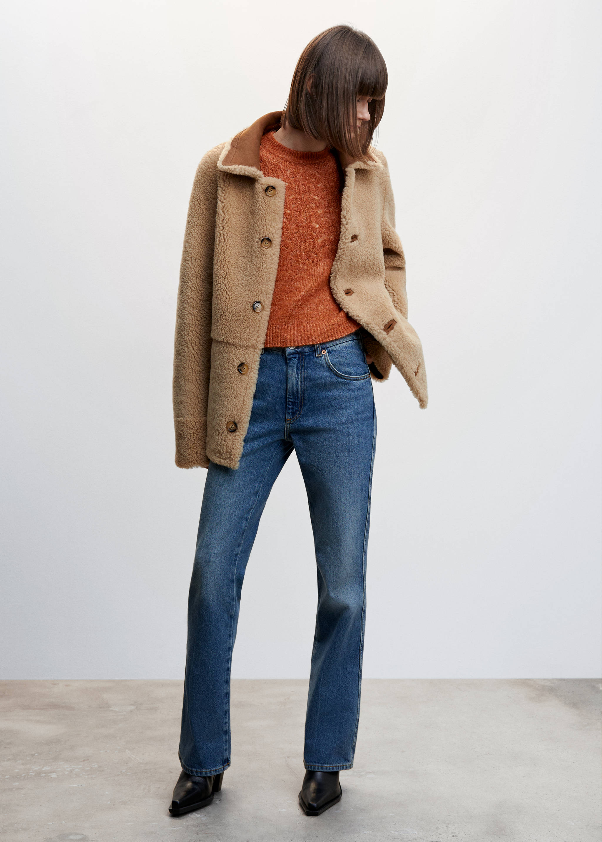 网眼细节毛衣 - null