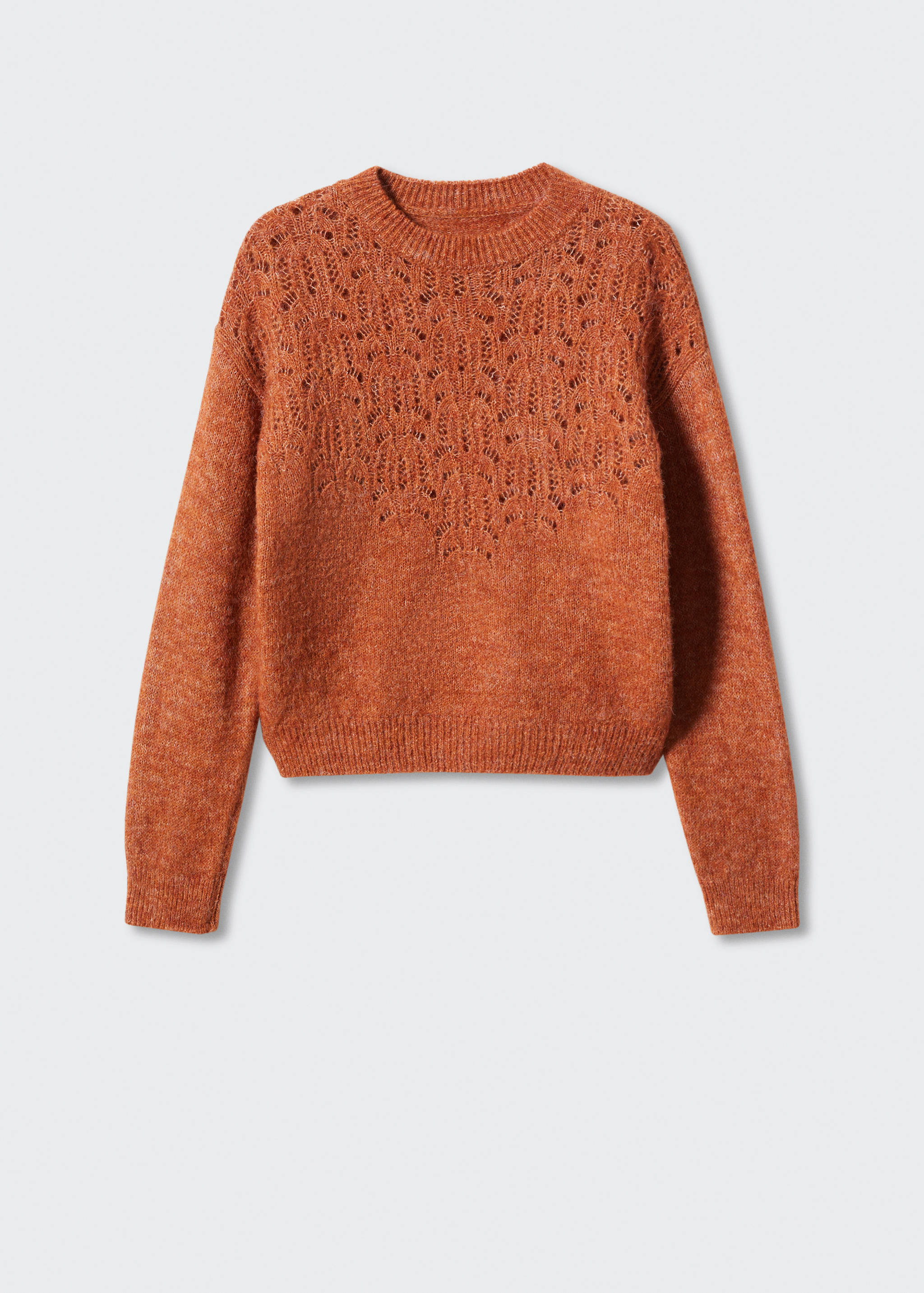 网眼细节毛衣 - null