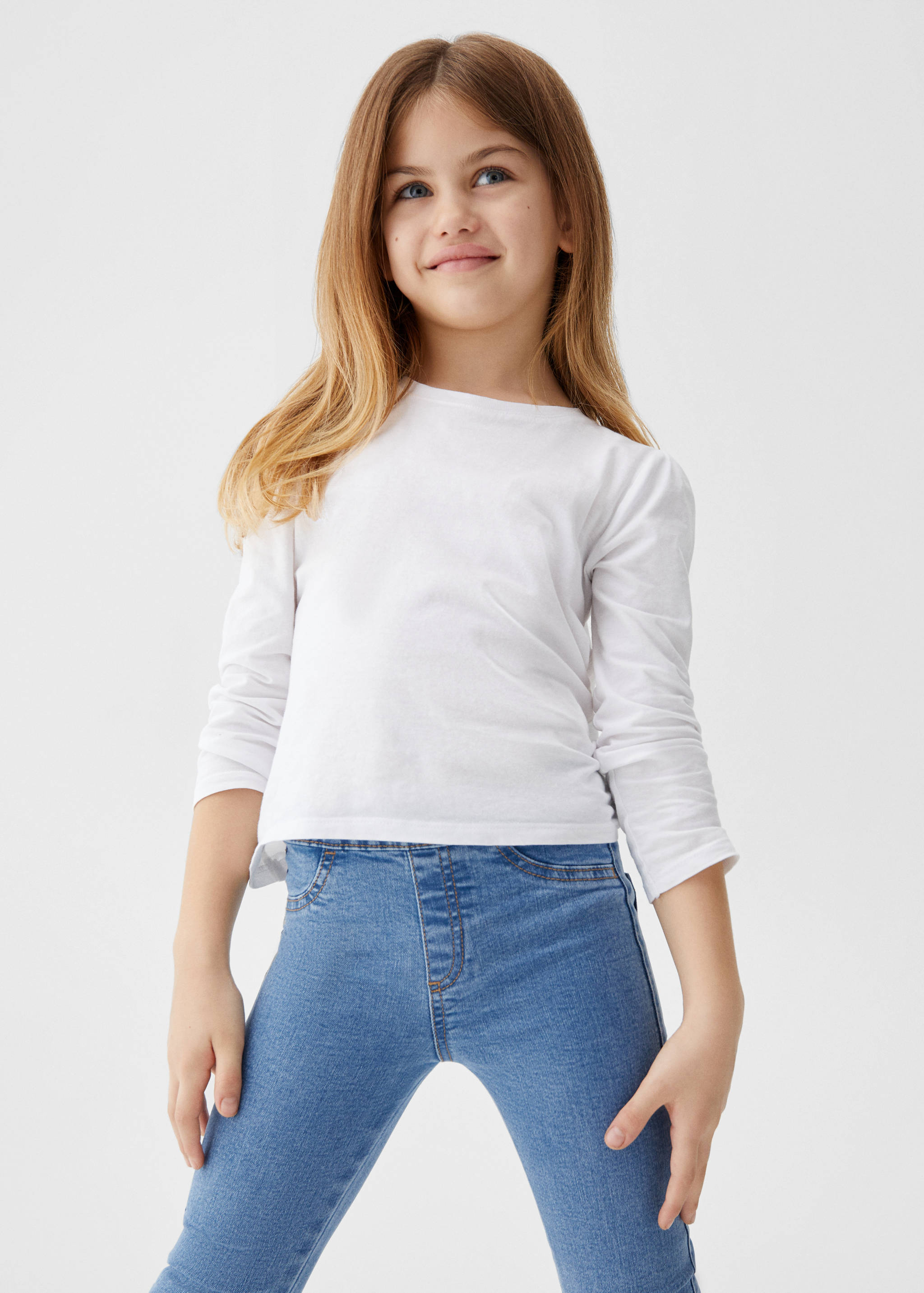 Elastic high-waist jeggings - Medium plane