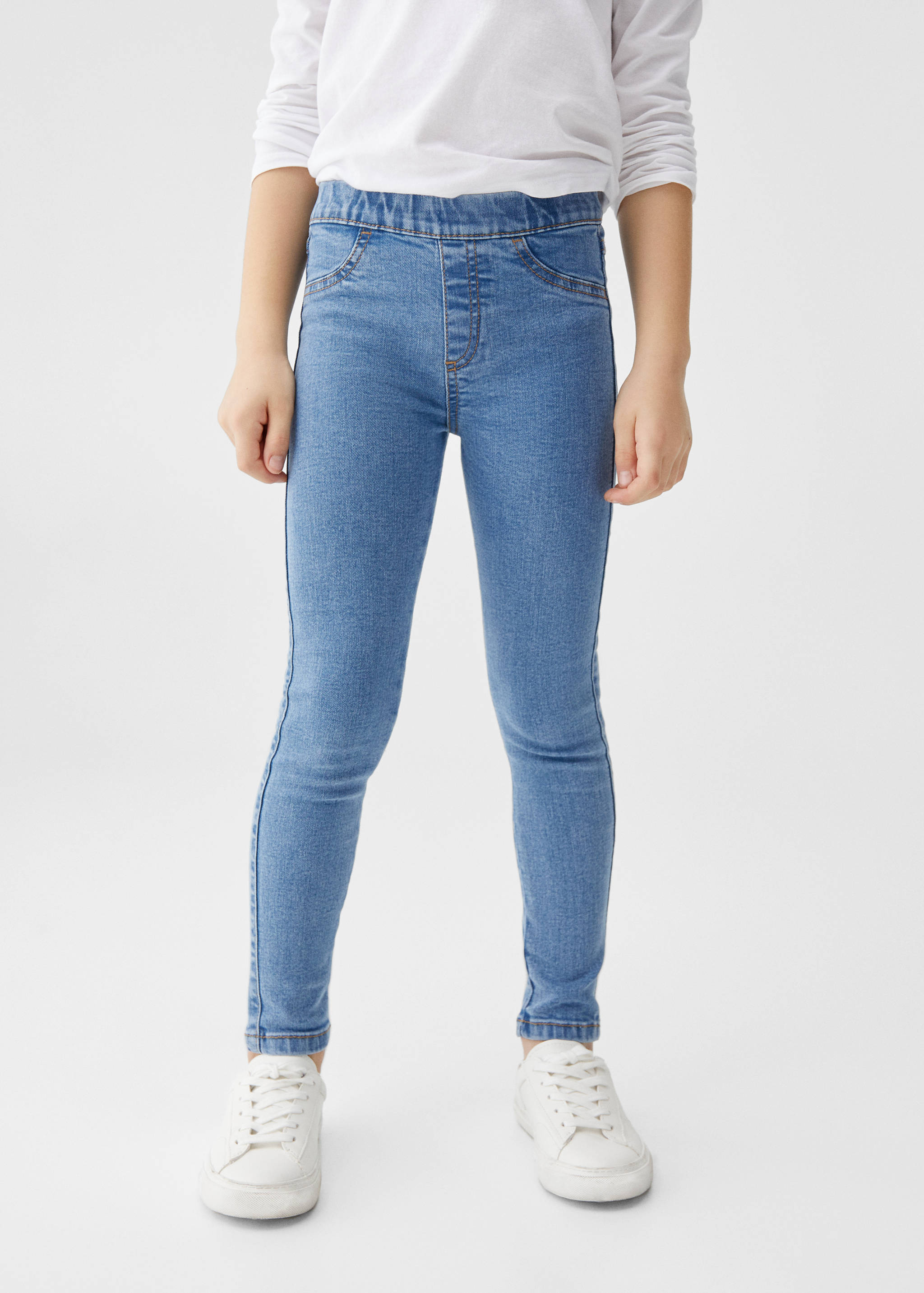 Elastic high-waist jeggings - Details of the article 6