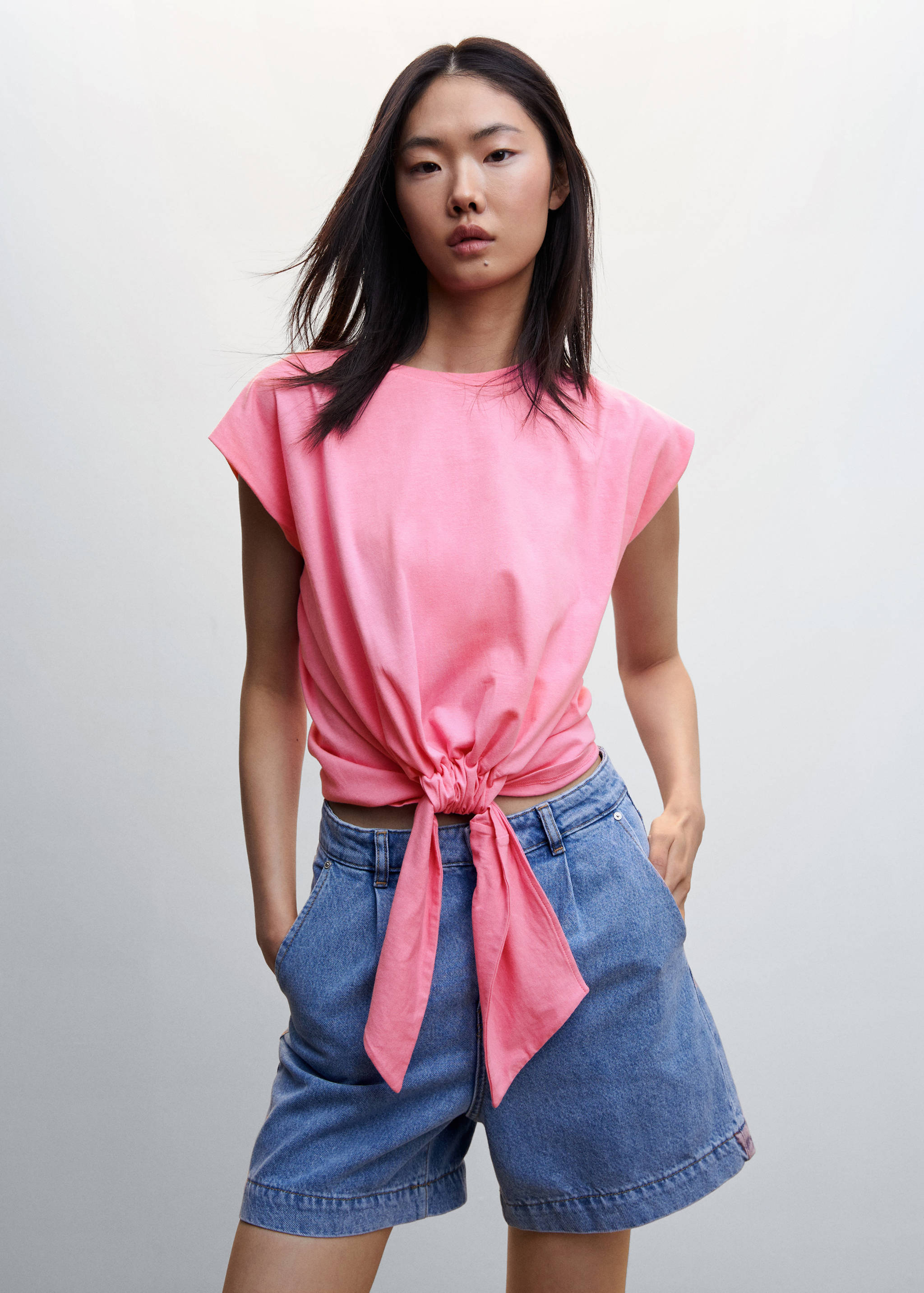 Knot detail T-shirt - Medium plane