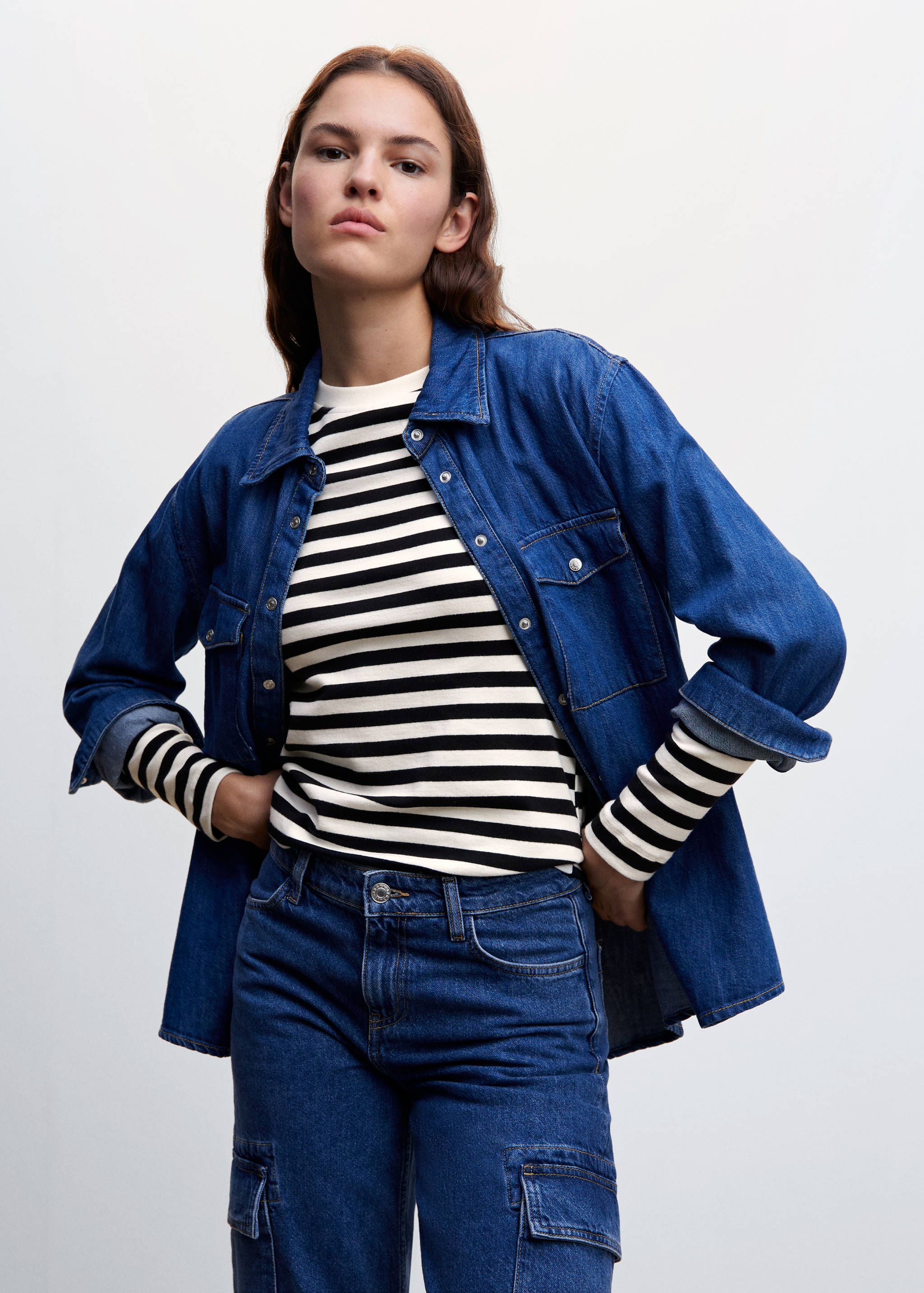 Rounded neck cotton t-shirt - Medium plane