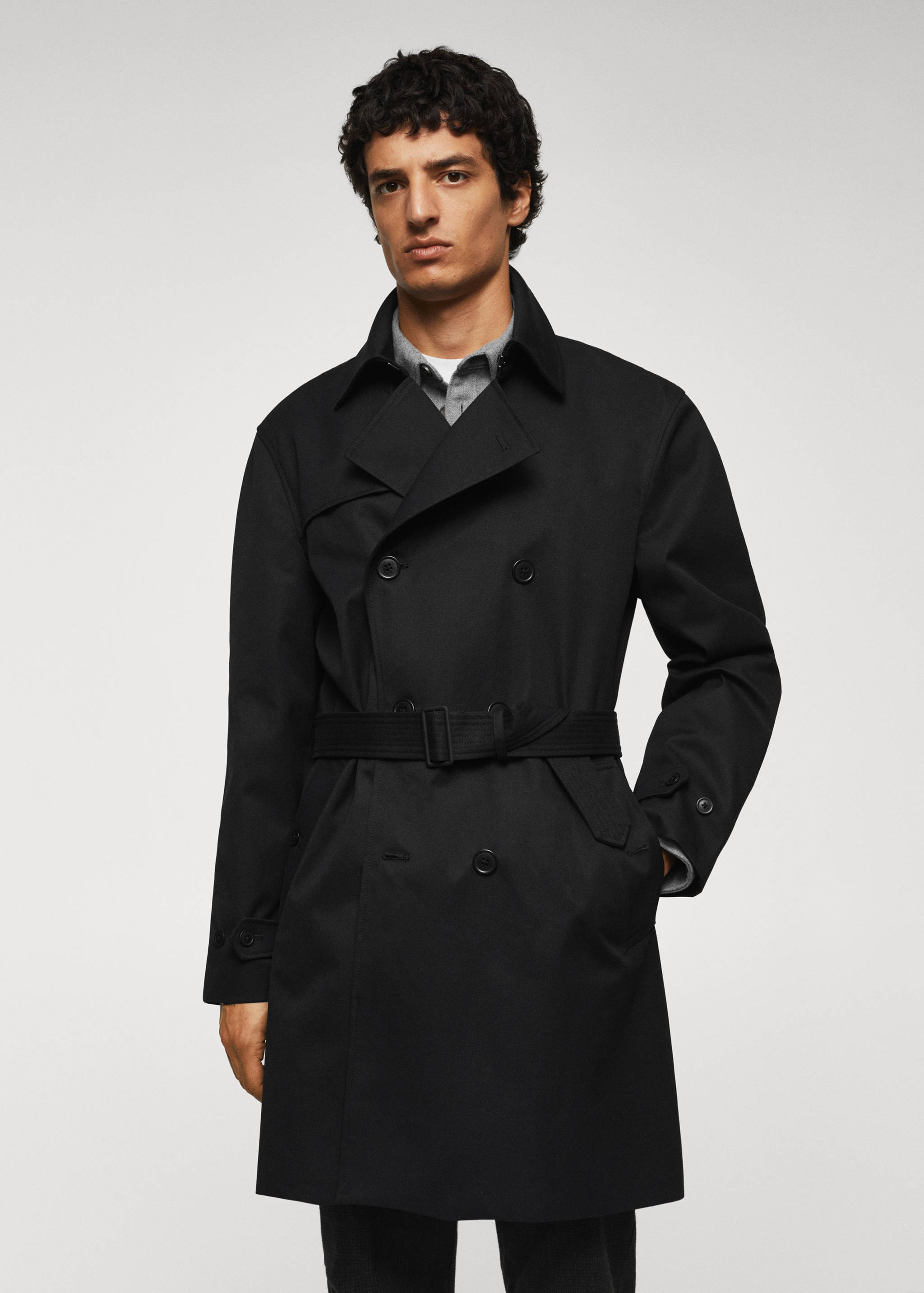 Classic water-repellent trench coat - Medium plane