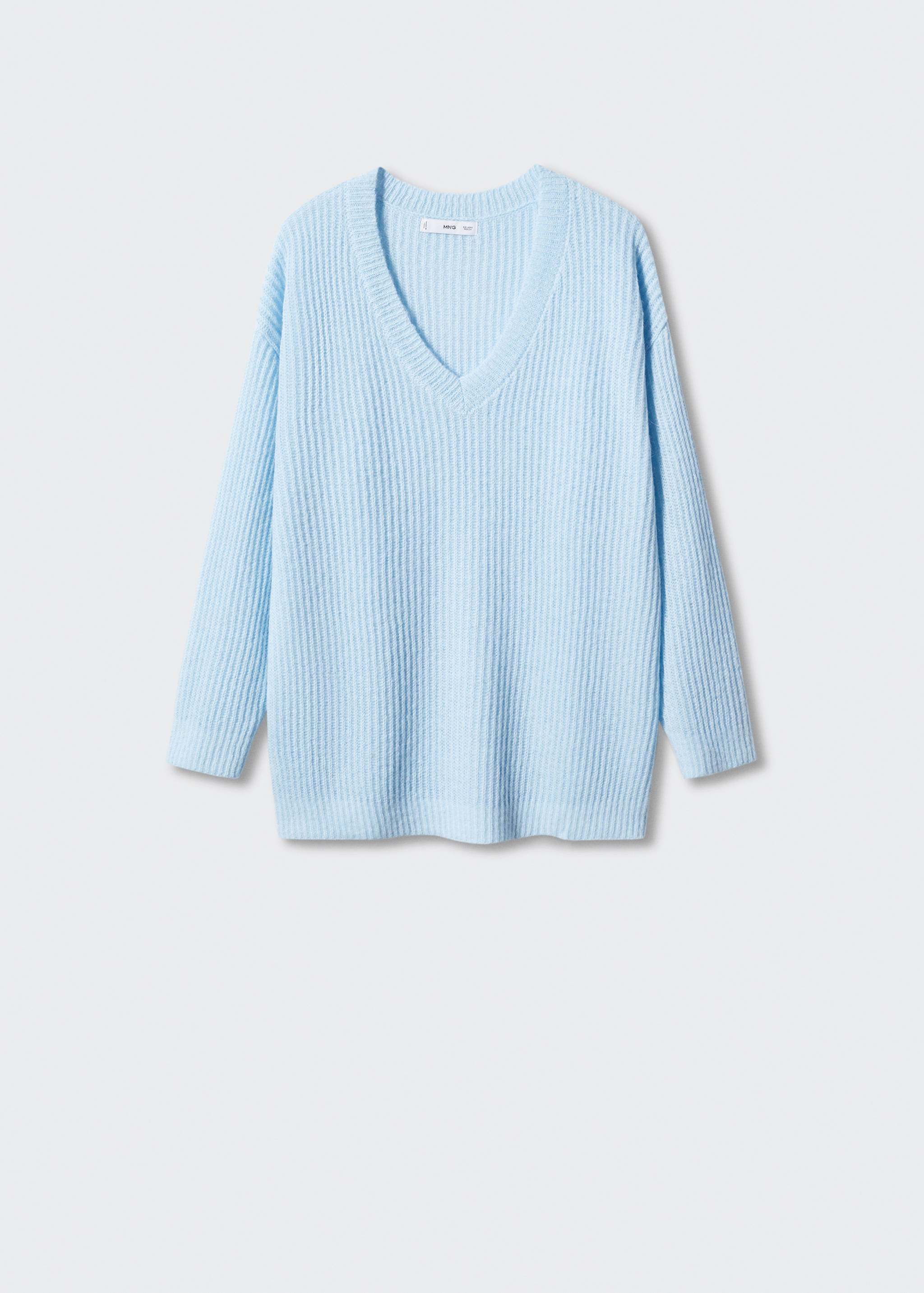 Jersey canalé cuello pico - Artículo sin modelo