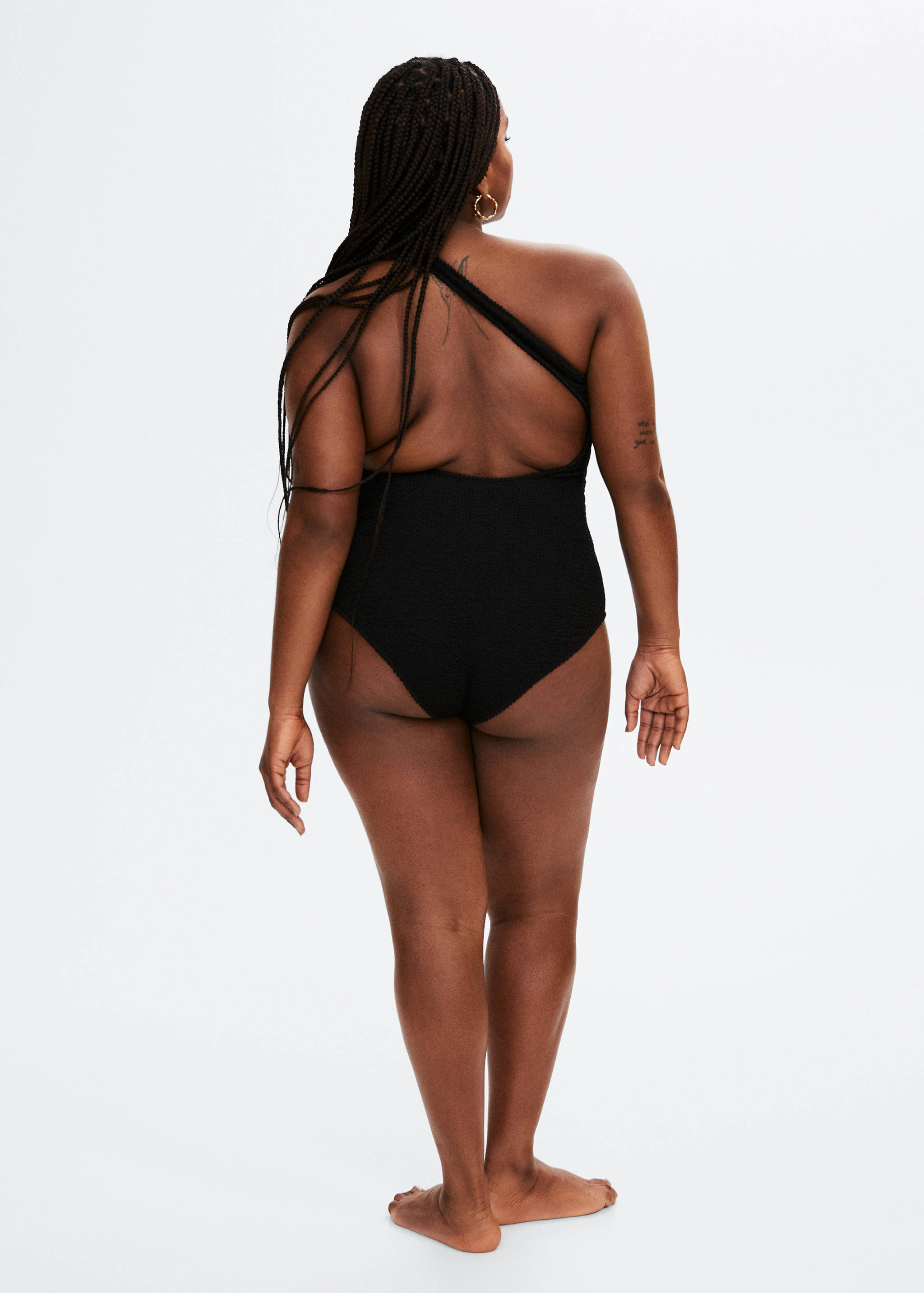 Asymmetrical swimsuit with wide straps - Details of the article 4