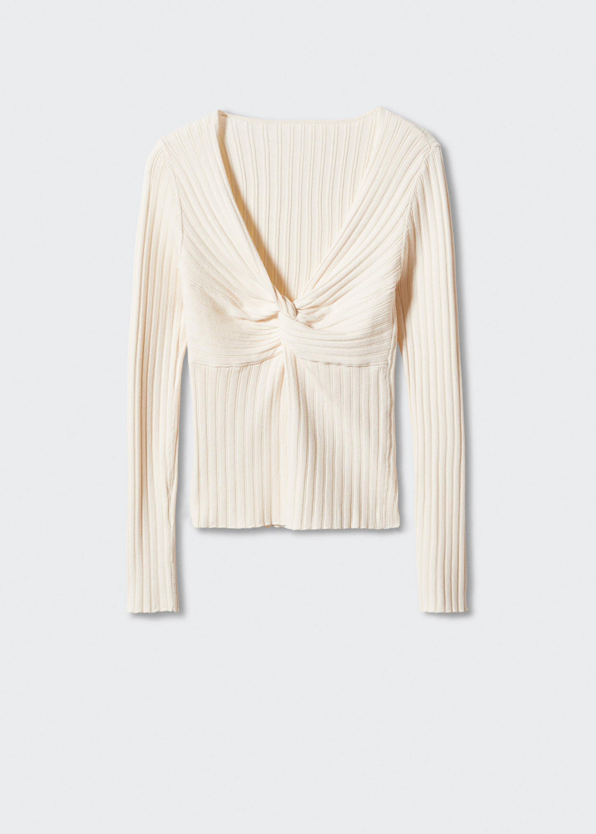 Ribbed sweater with knot - Article without model