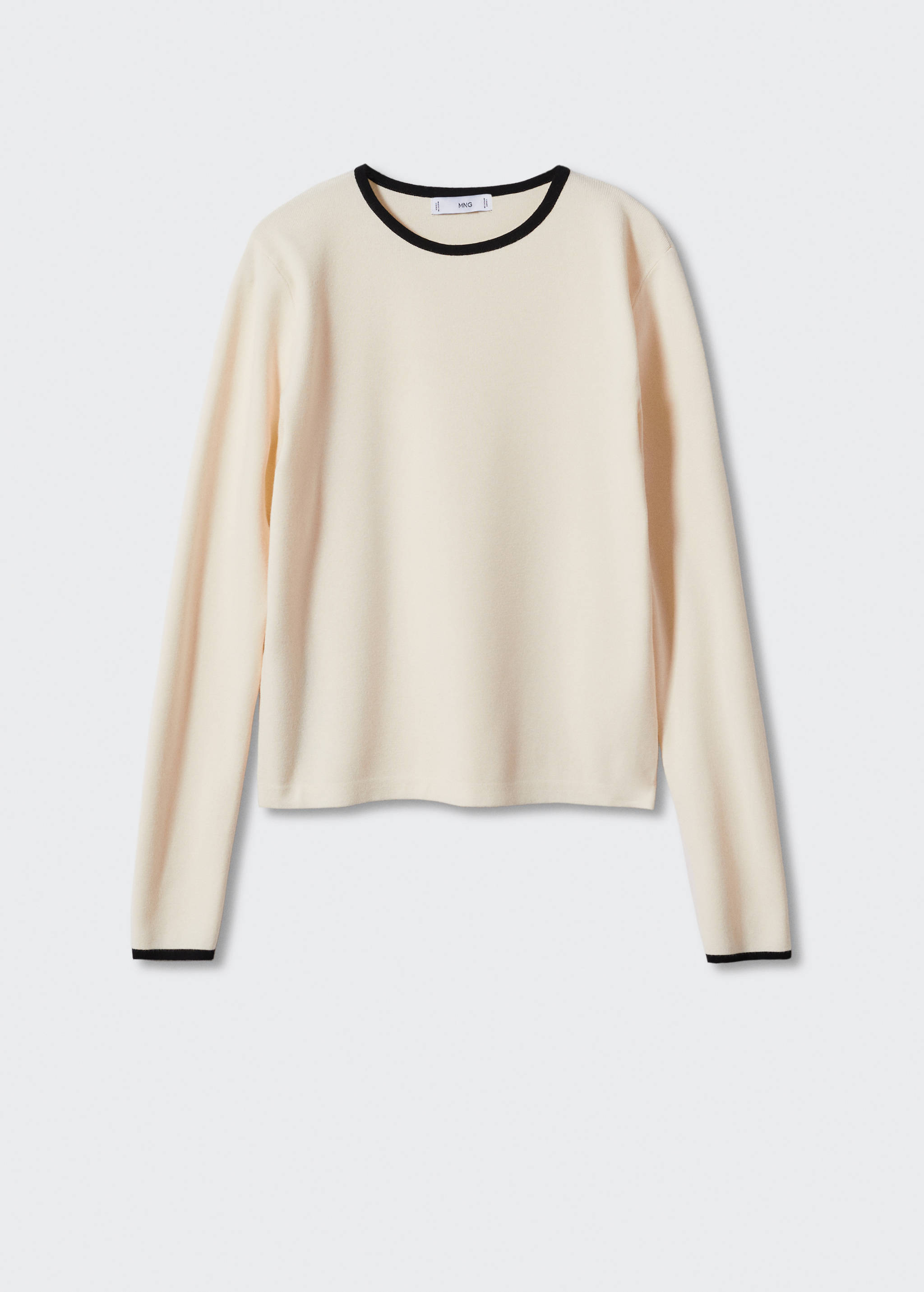 Contrast trim sweater - Article without model