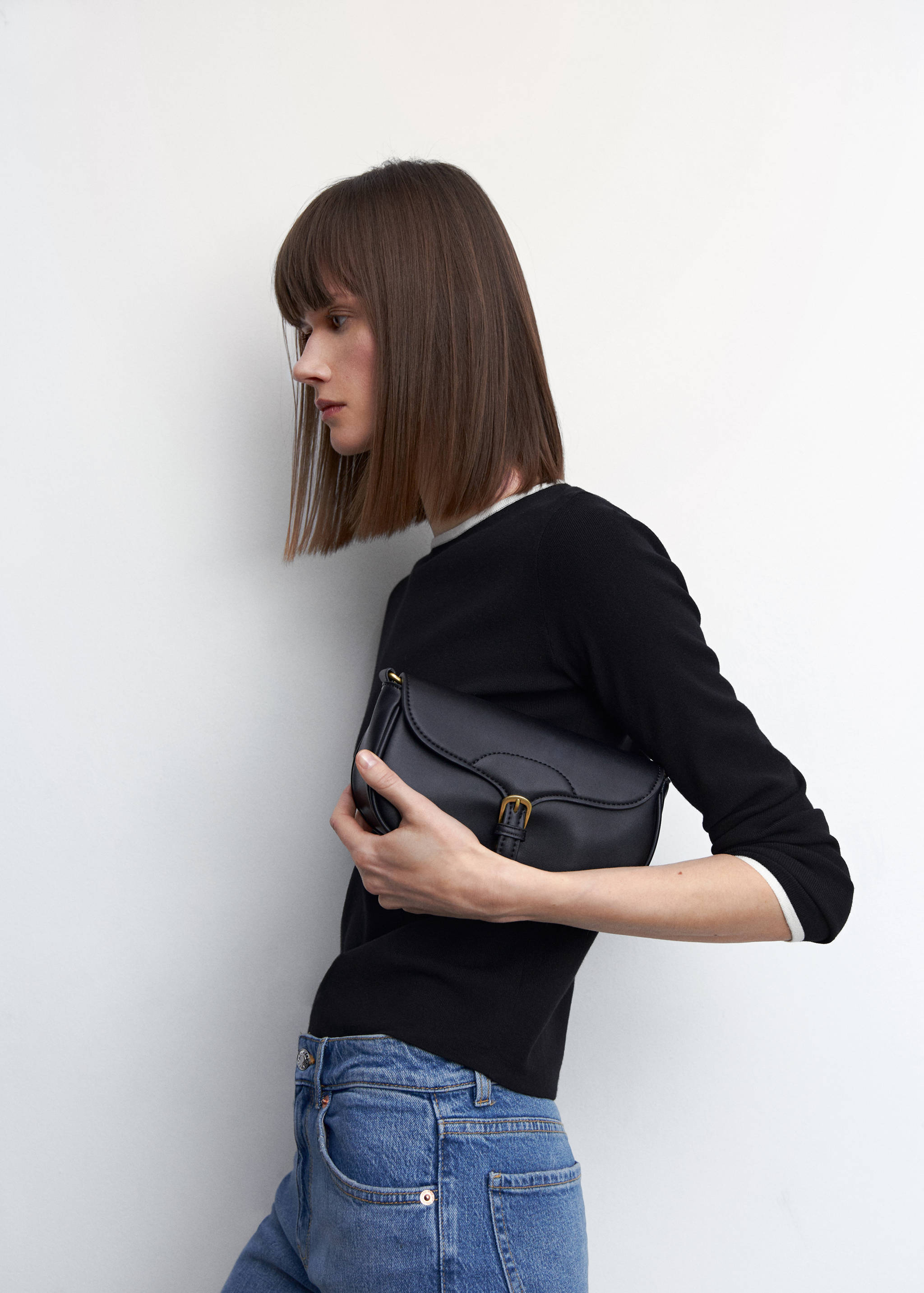 Contrast trim sweater - Details of the article 2