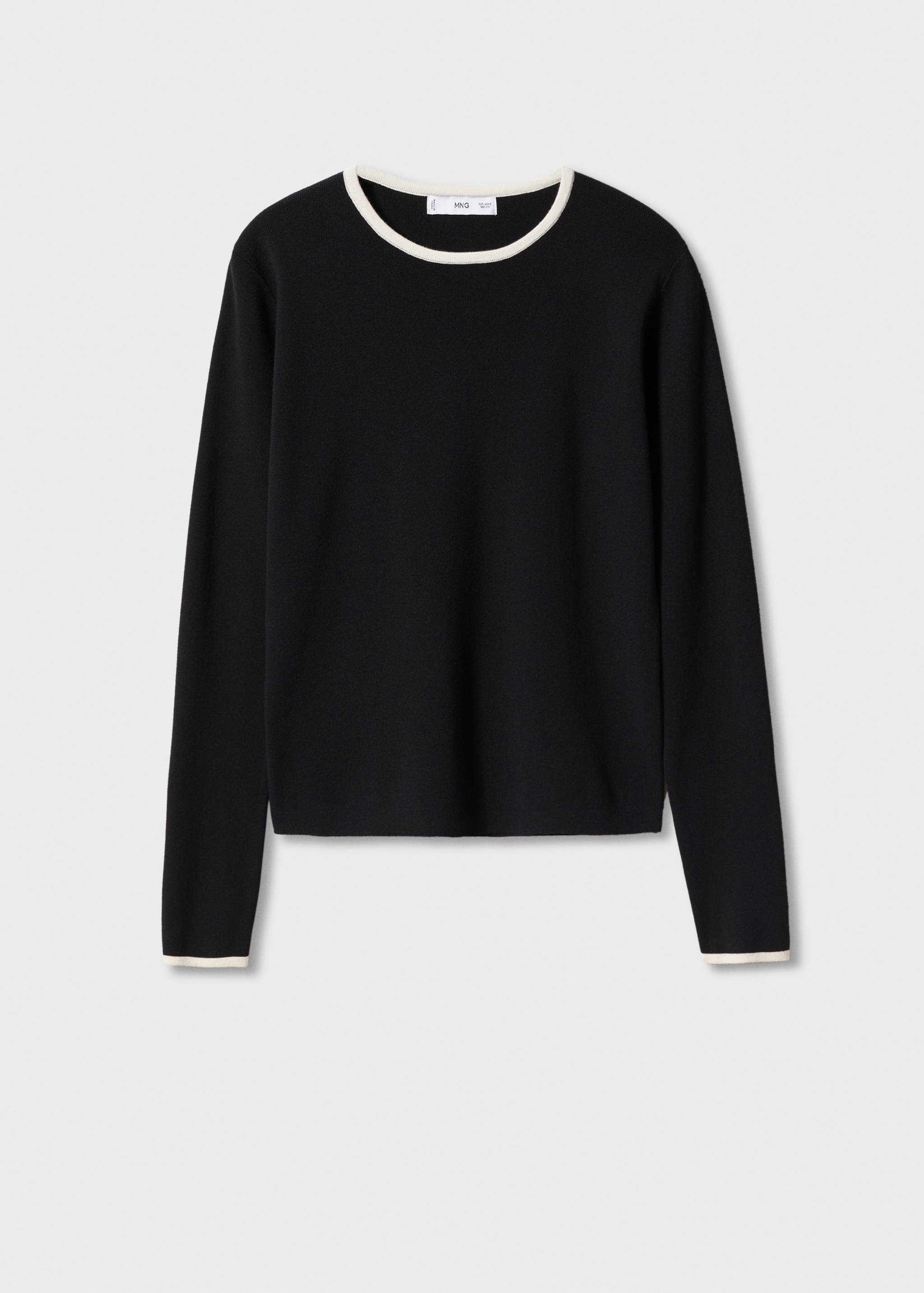 Contrast trim sweater - Article without model