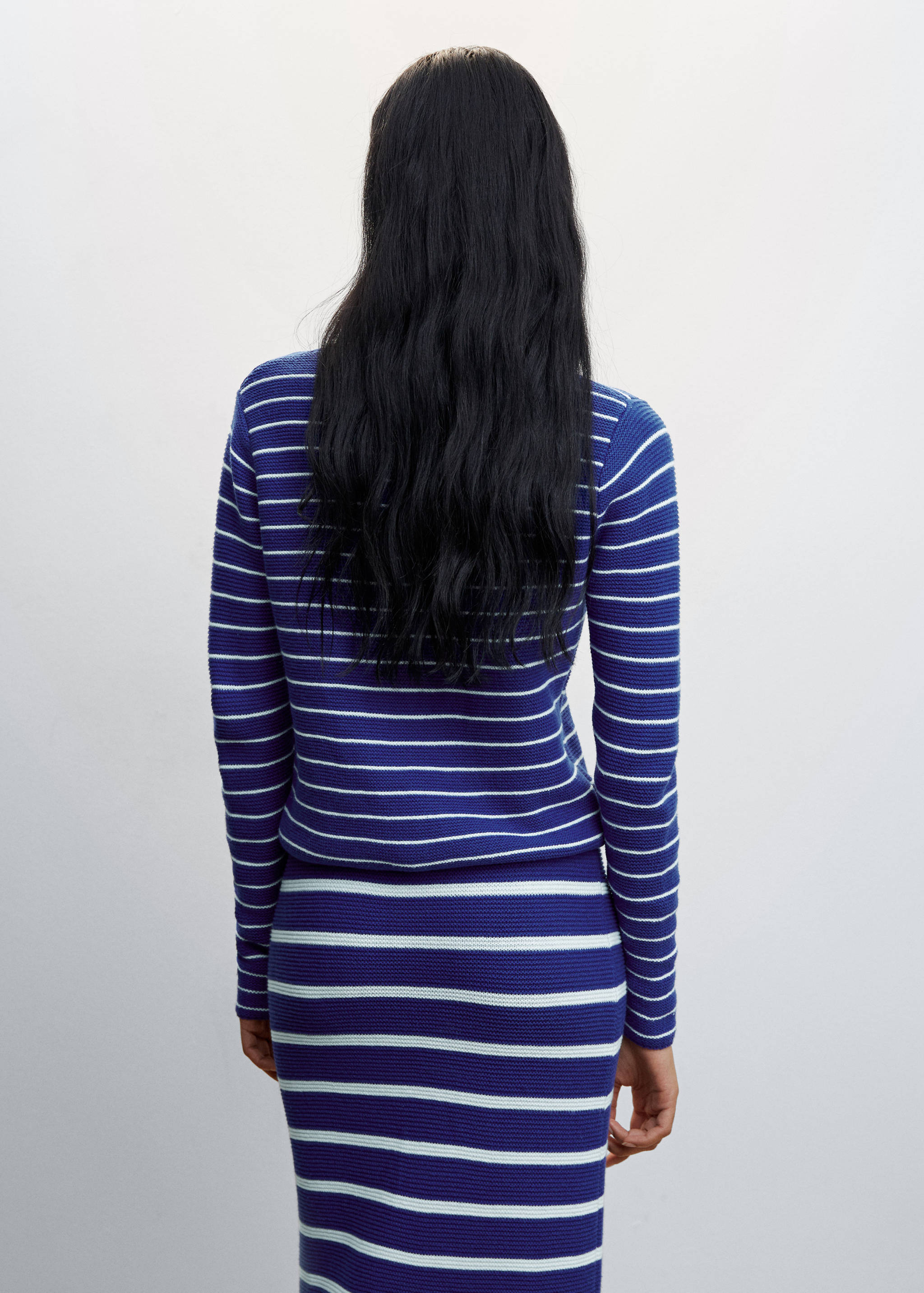 Pull-over rayé col rond - Verso de l’article