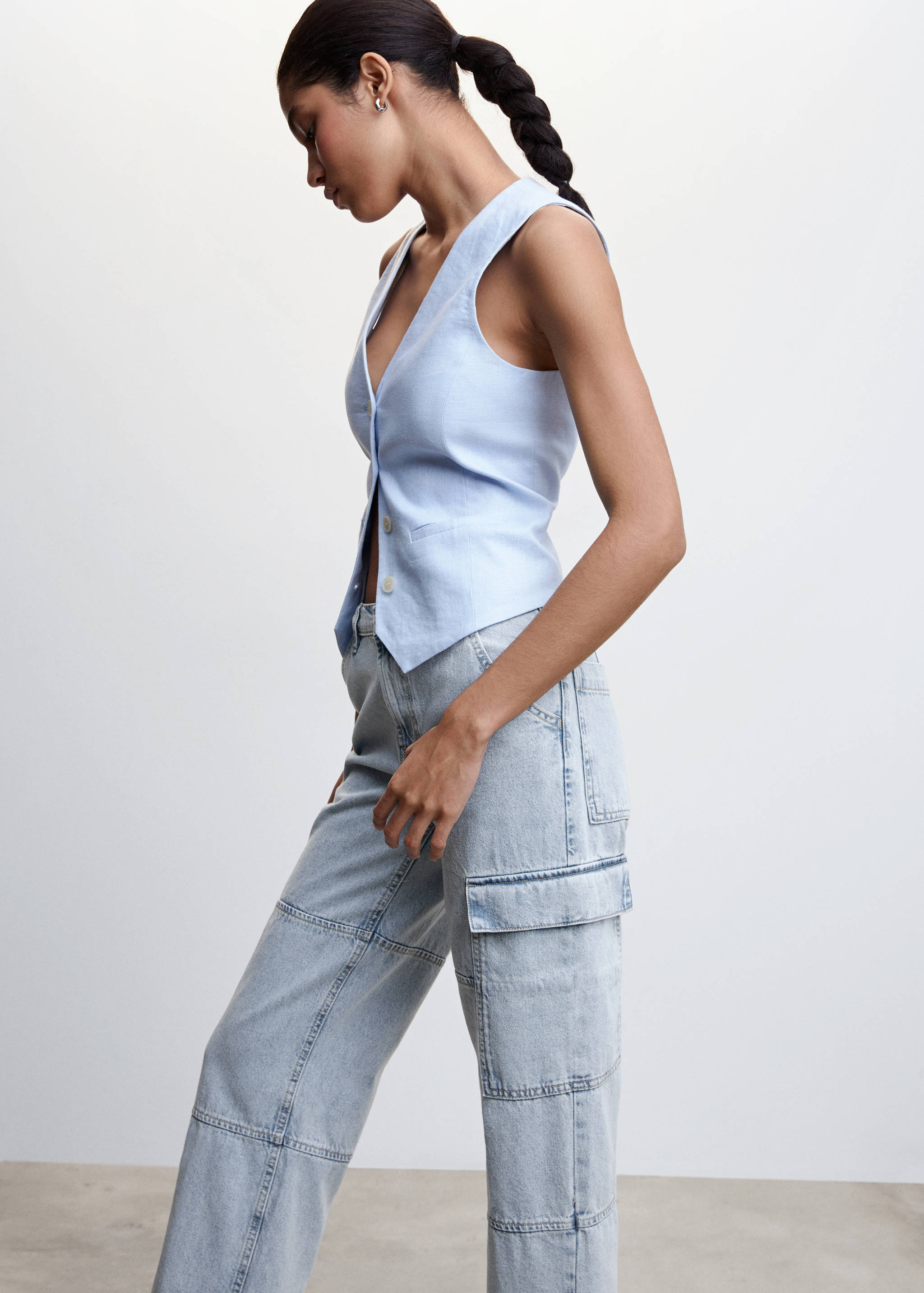 Джинсы карго с карманами - Деталь изделия 1