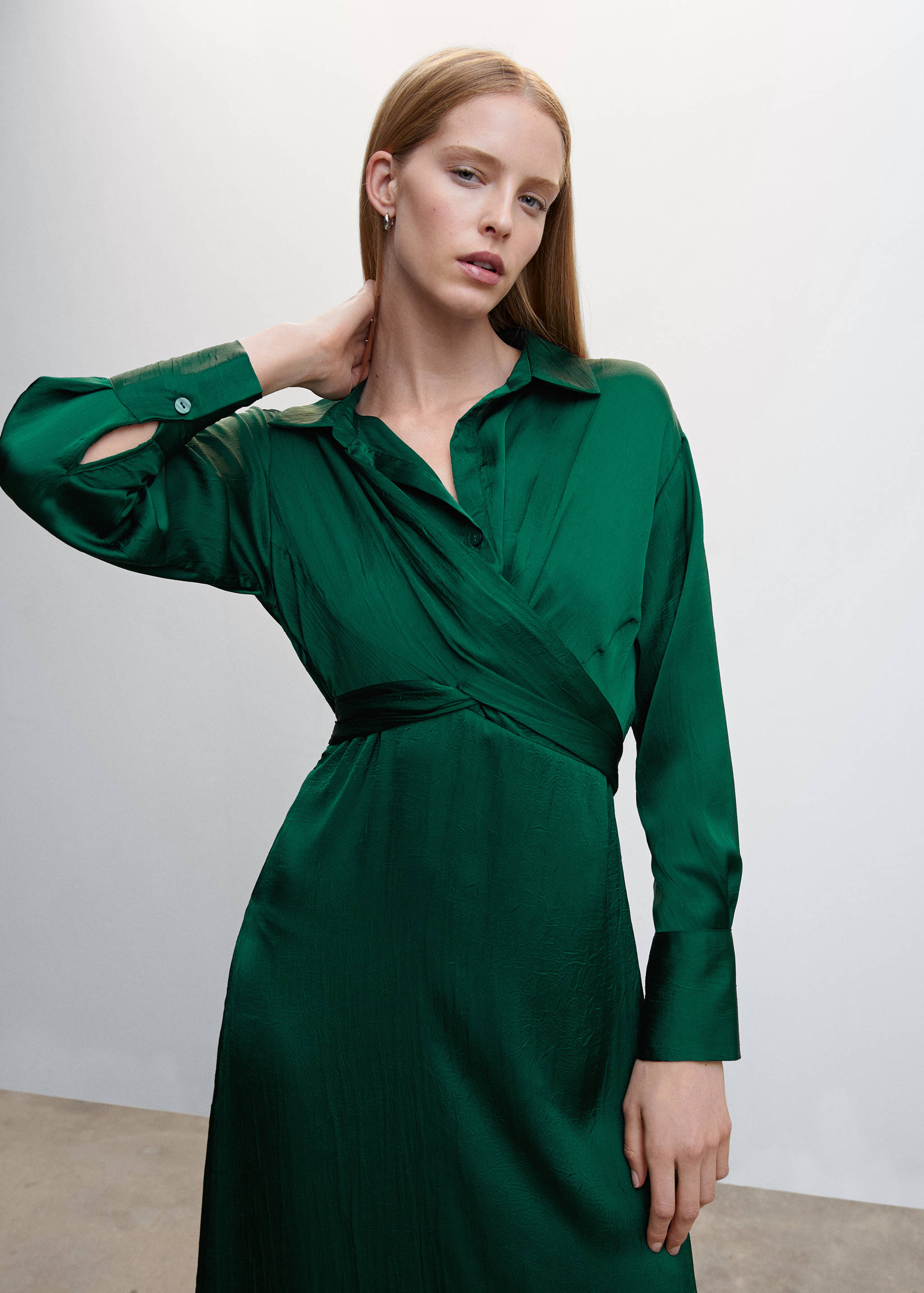 Wrap shirt dress - Details of the article 1