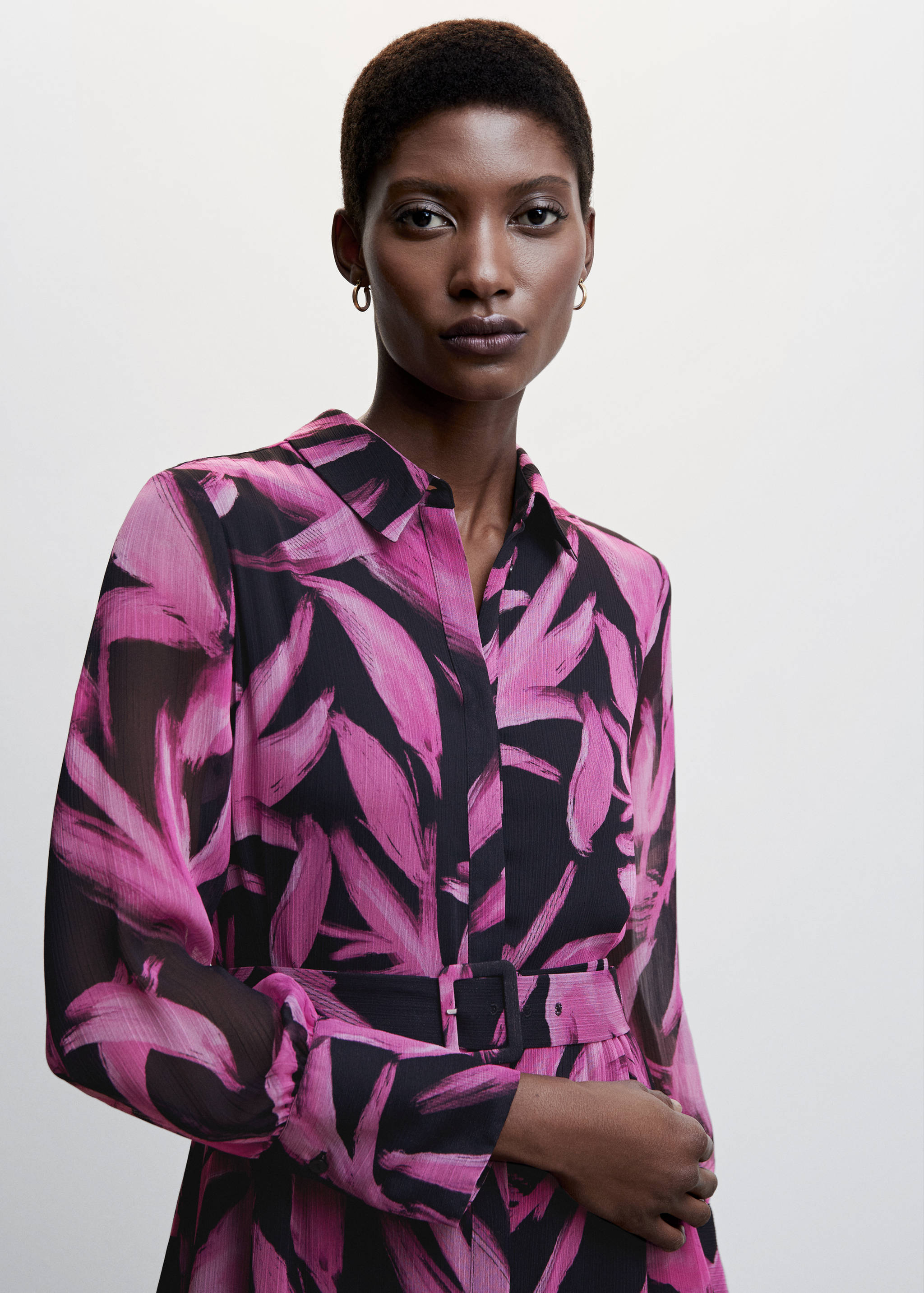 Vestido gasa estampado - Detalle del artículo 1