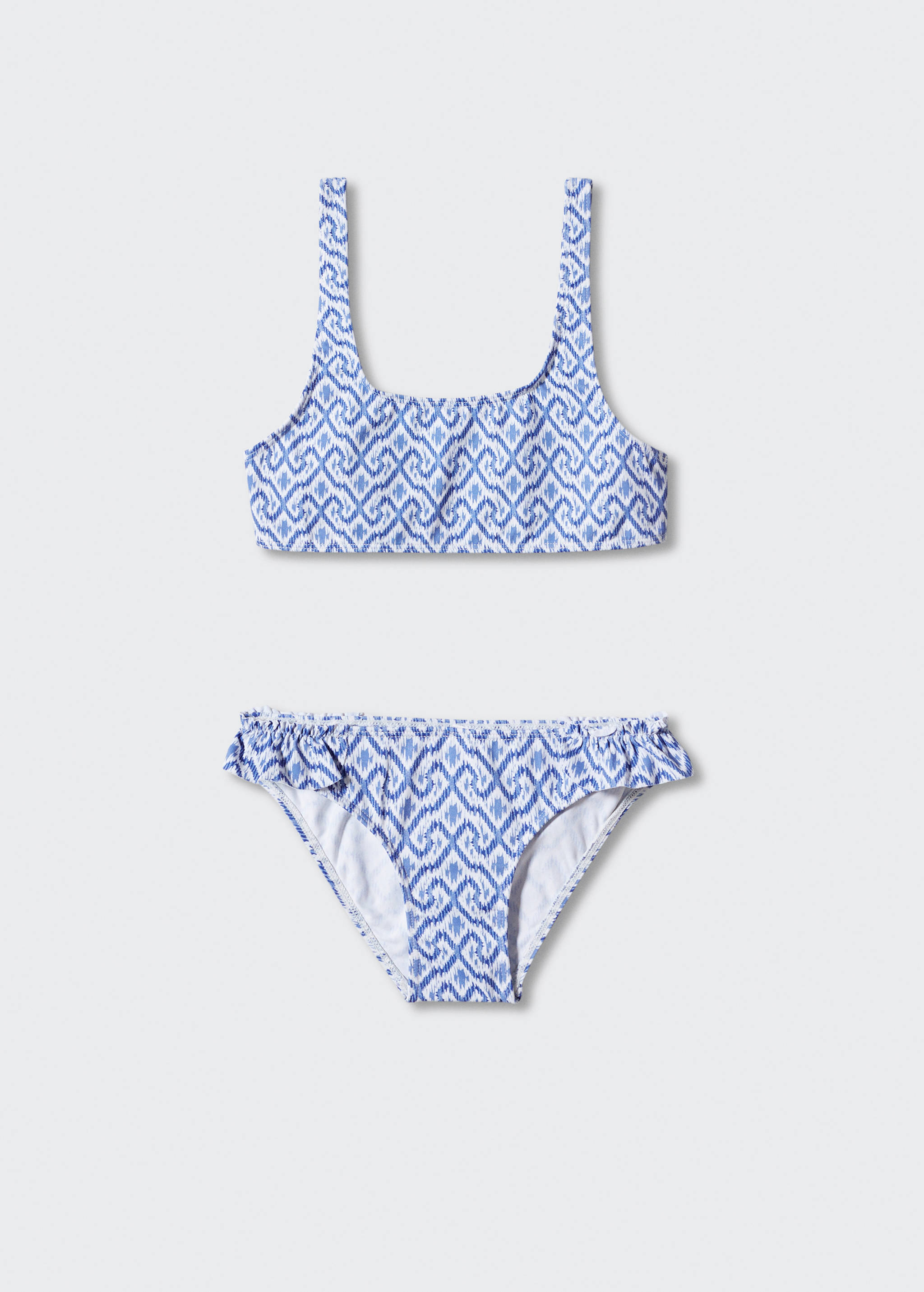 花边印花比基尼 - null