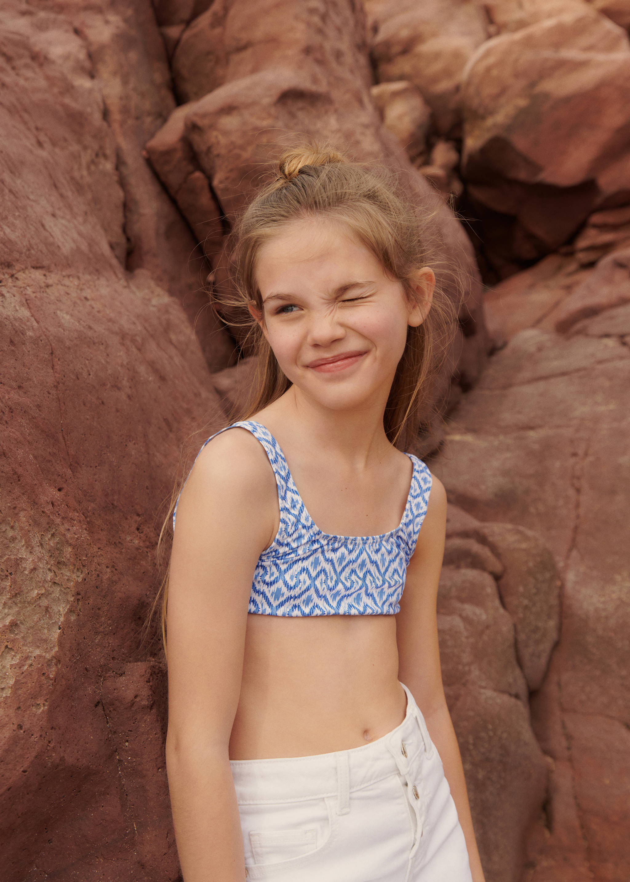 花边印花比基尼 - null