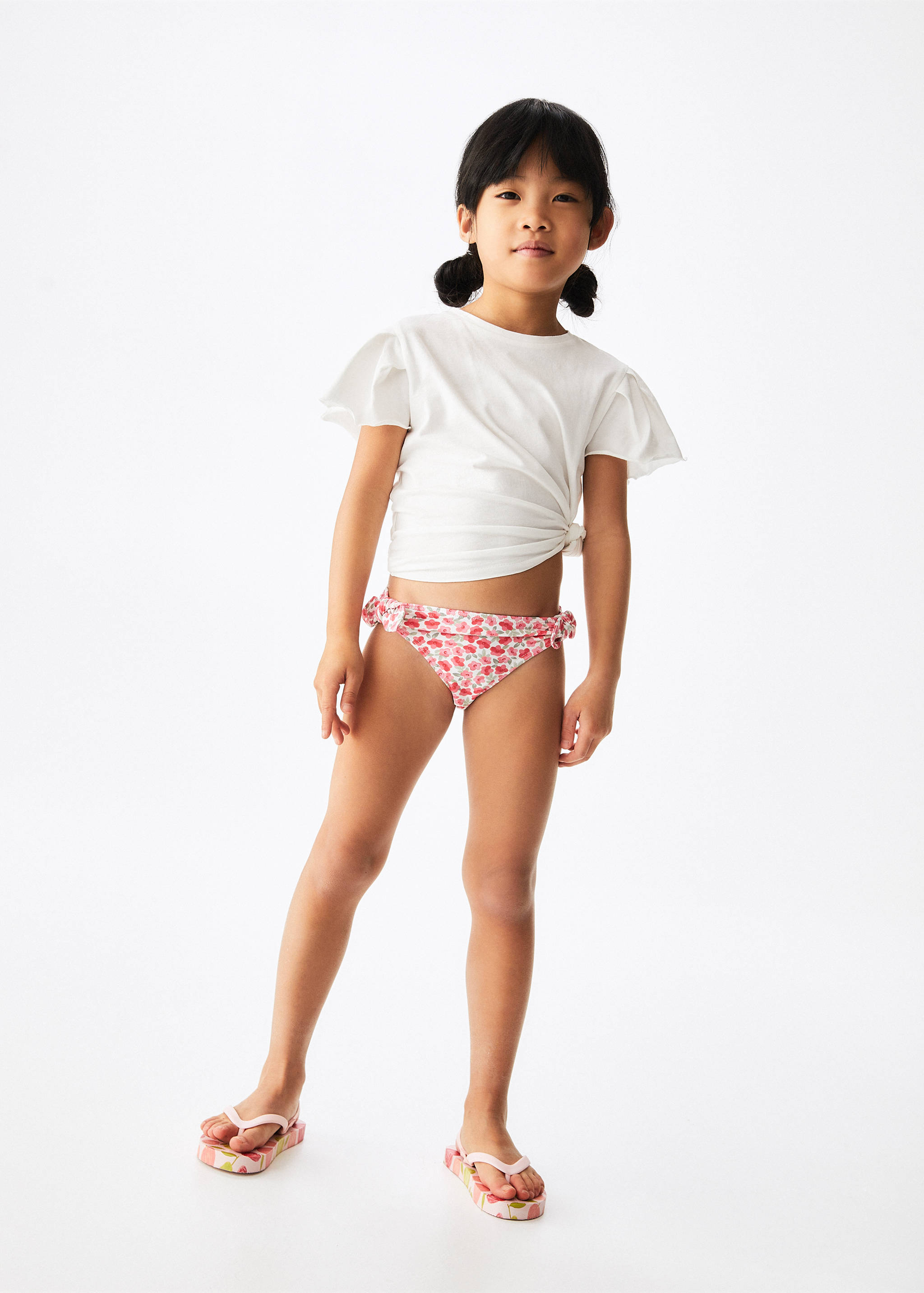 系带比基尼短裤 - null