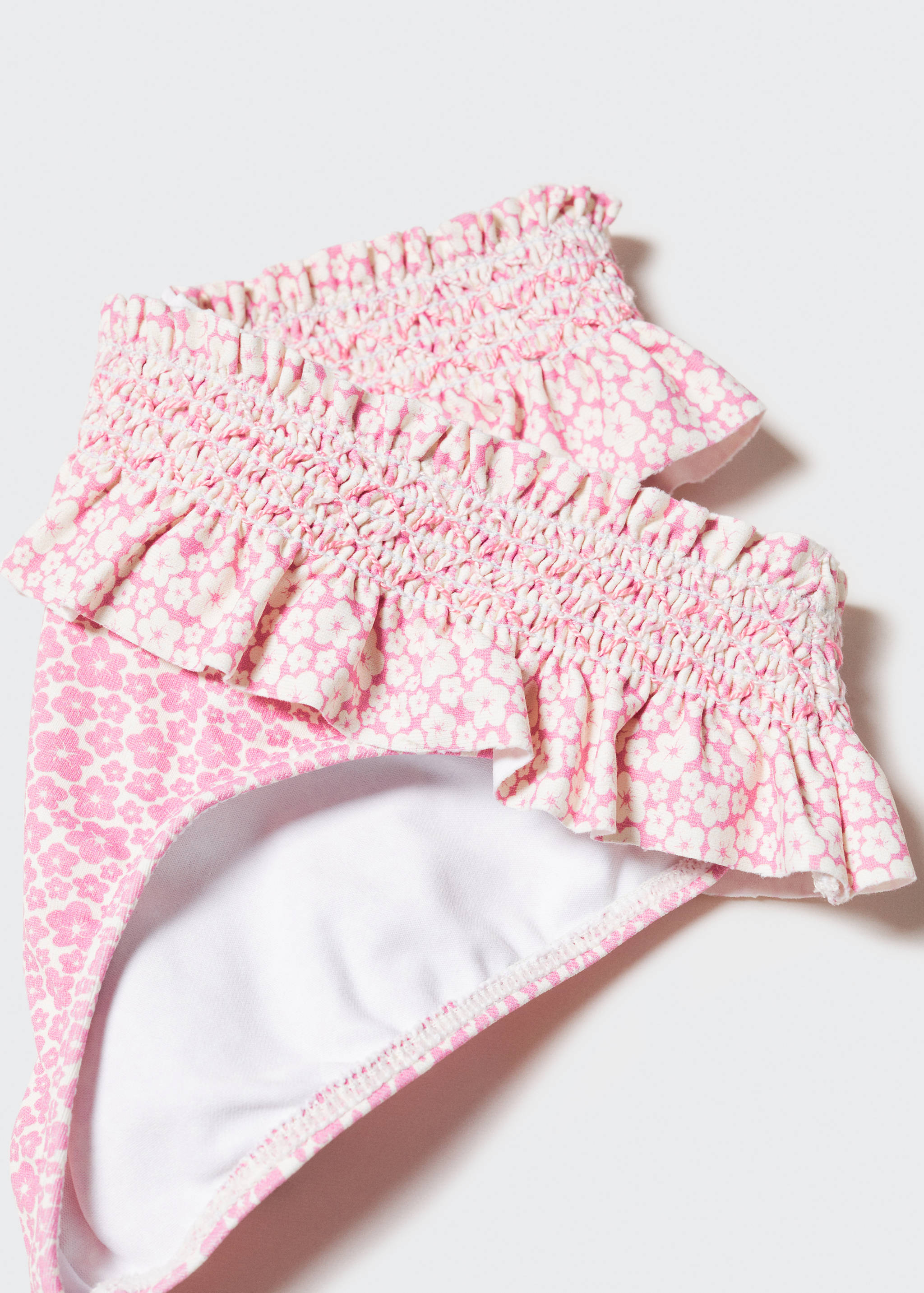 荷叶边花朵比基尼泳裤 - null