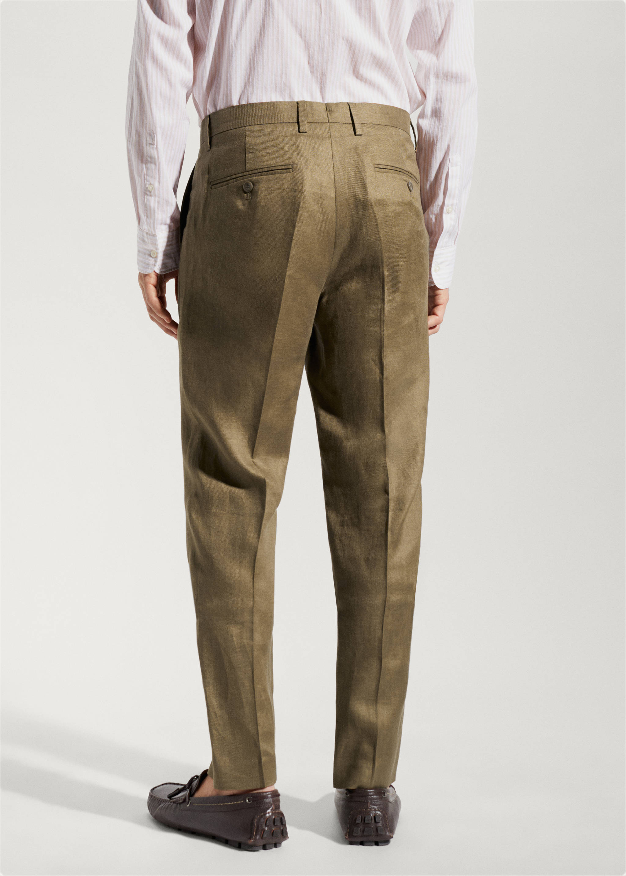 Pantalón traje 100% lino - Reverso del artículo