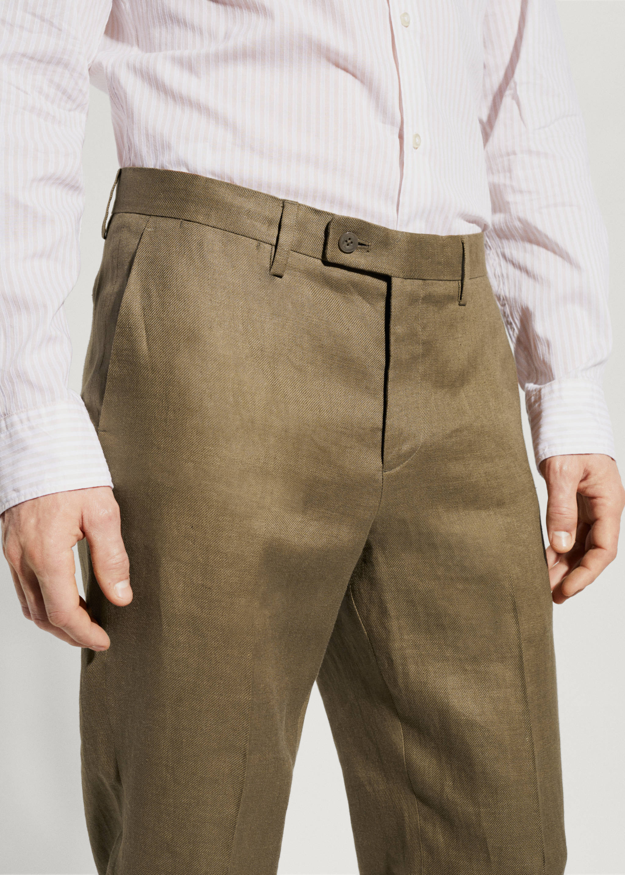 Pantalón traje 100% lino - Detalle del artículo 1