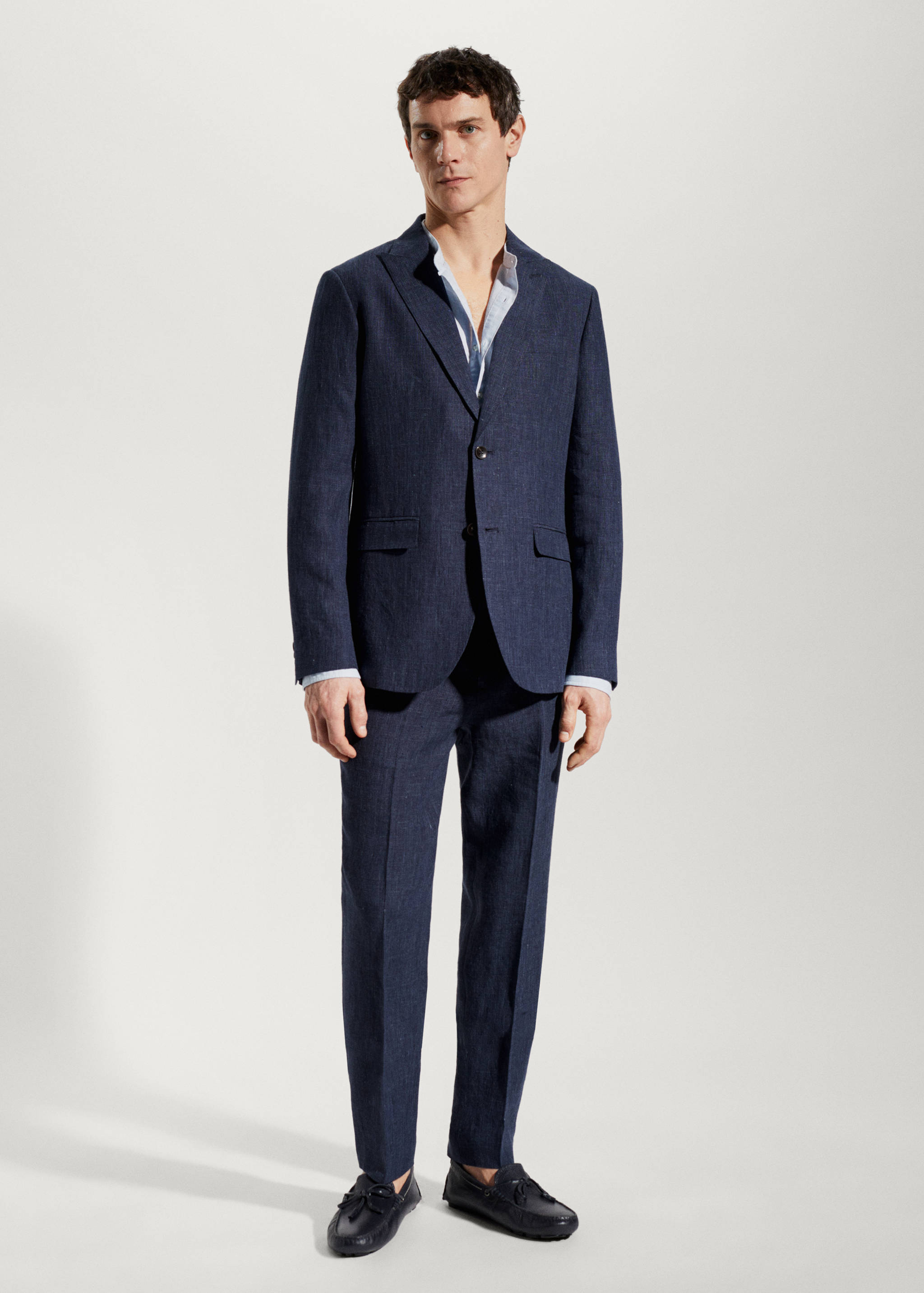 Pantalón traje 100% lino - Plano general