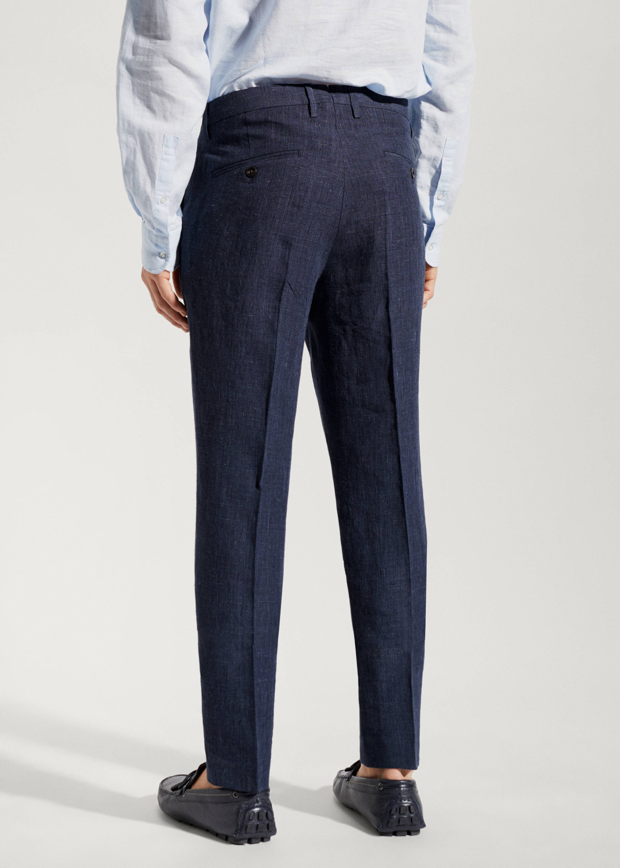 Pantalón traje 100% lino - Reverso del artículo