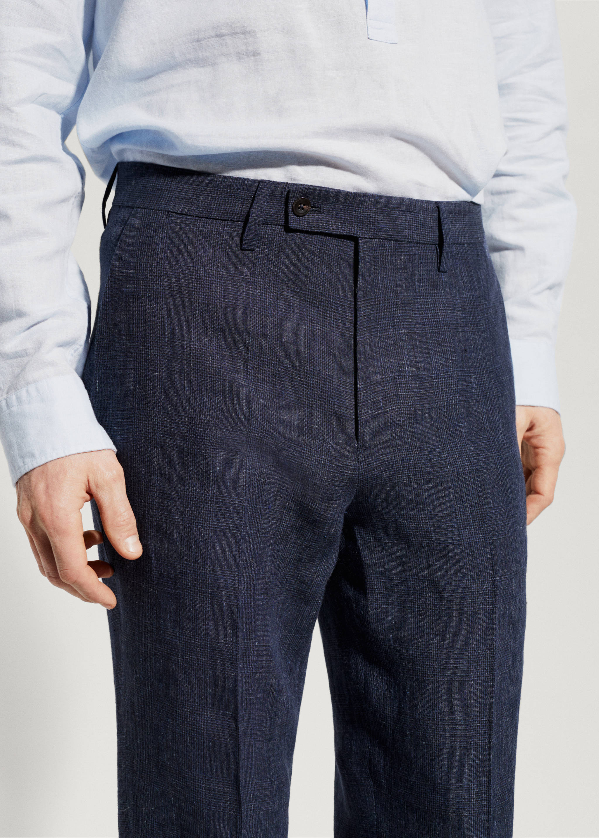 Pantalón traje 100% lino - Detalle del artículo 1