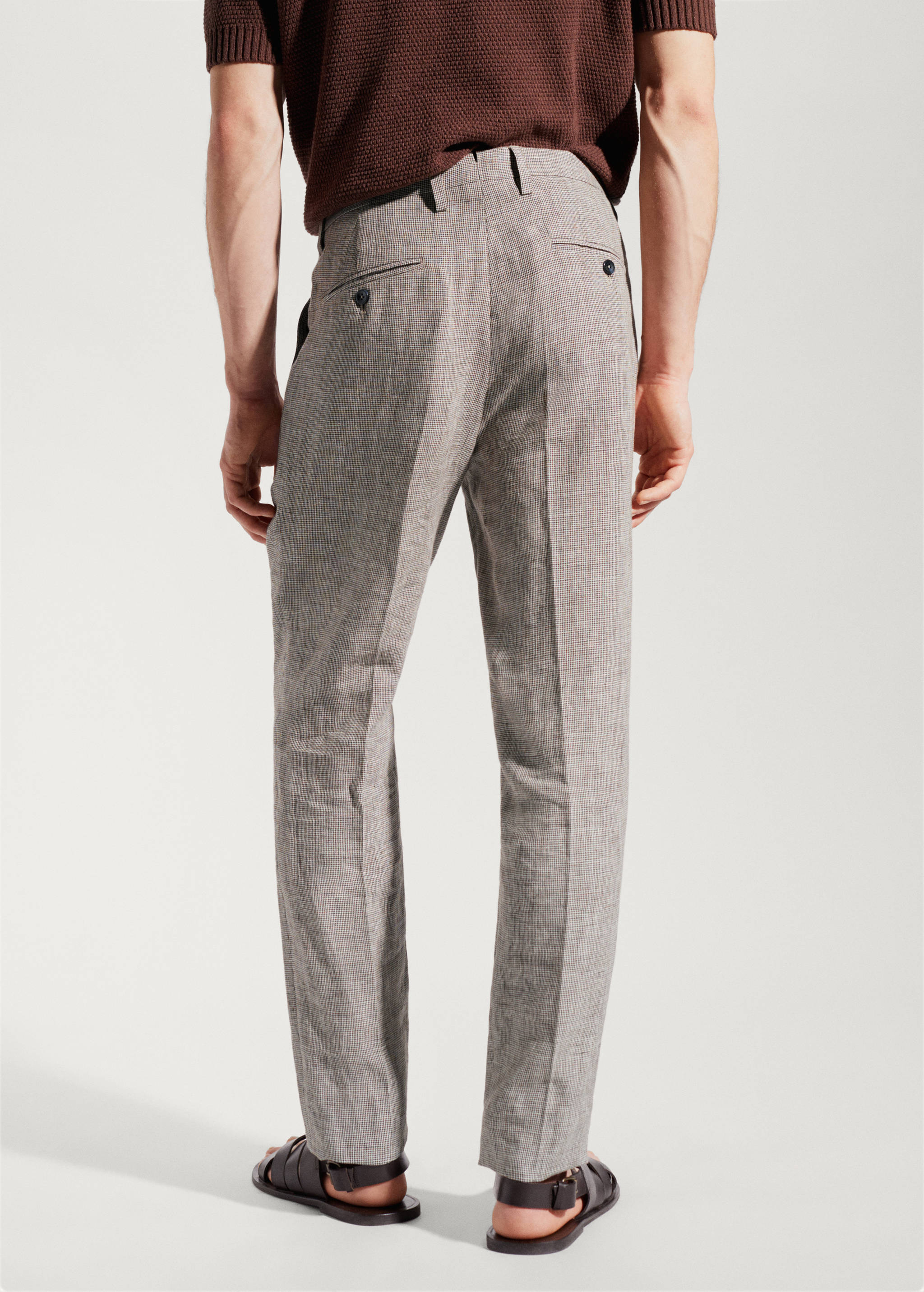 Костюмные брюки 100% лен - Обратная сторона изделия