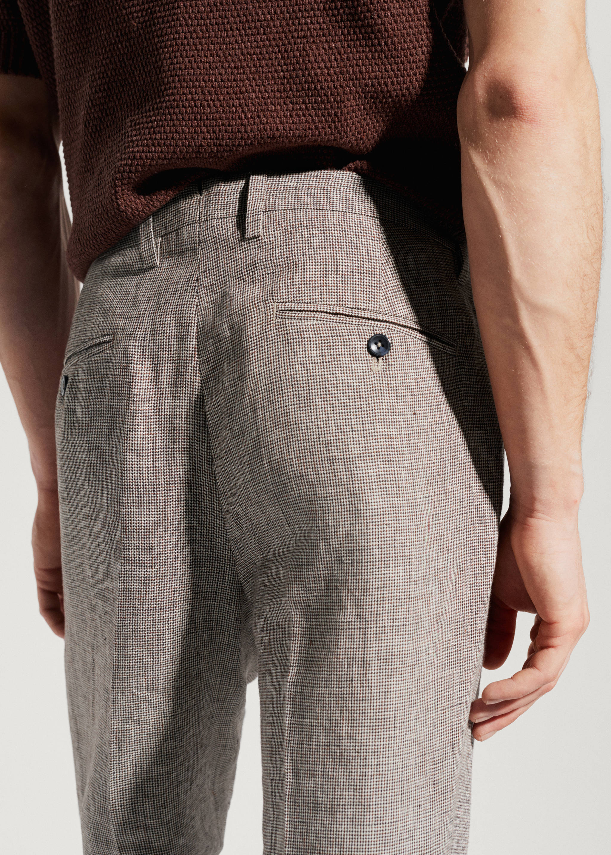 Костюмные брюки 100% лен - Деталь изделия 2