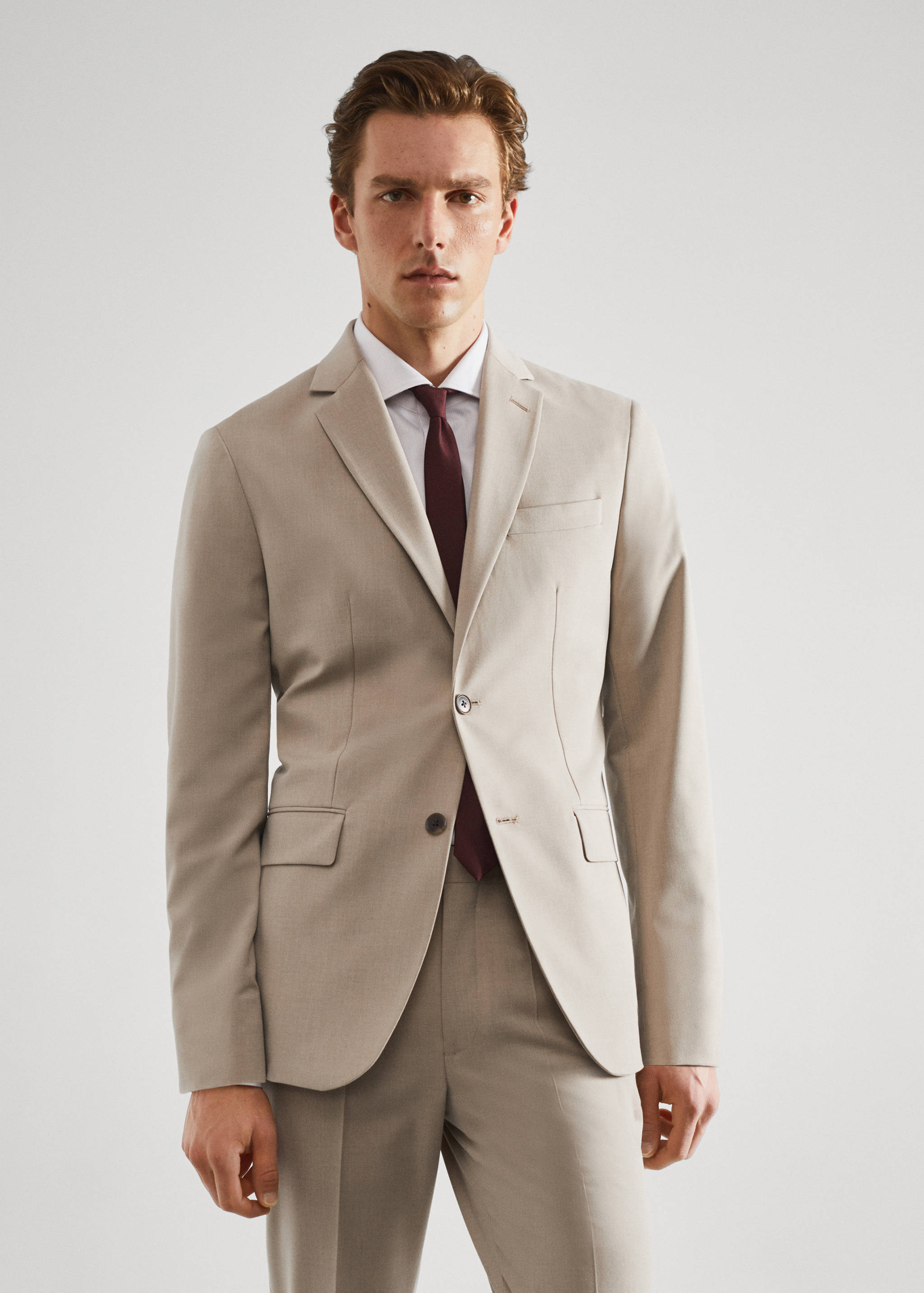 Slim-fit suit jacket  - Medium plane