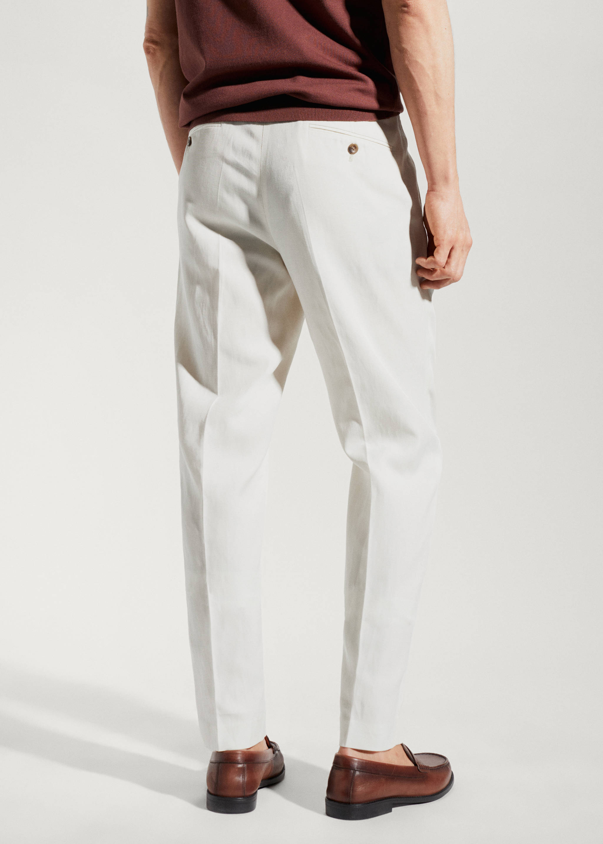 Pantalón traje lino - Reverso del artículo