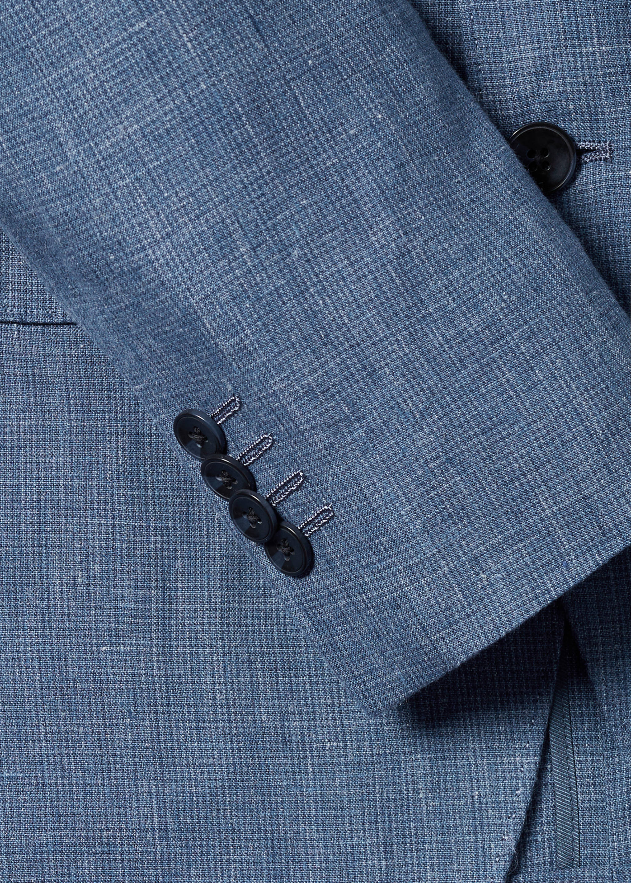 100% linen slim-fit suit jacket - Details of the article 0