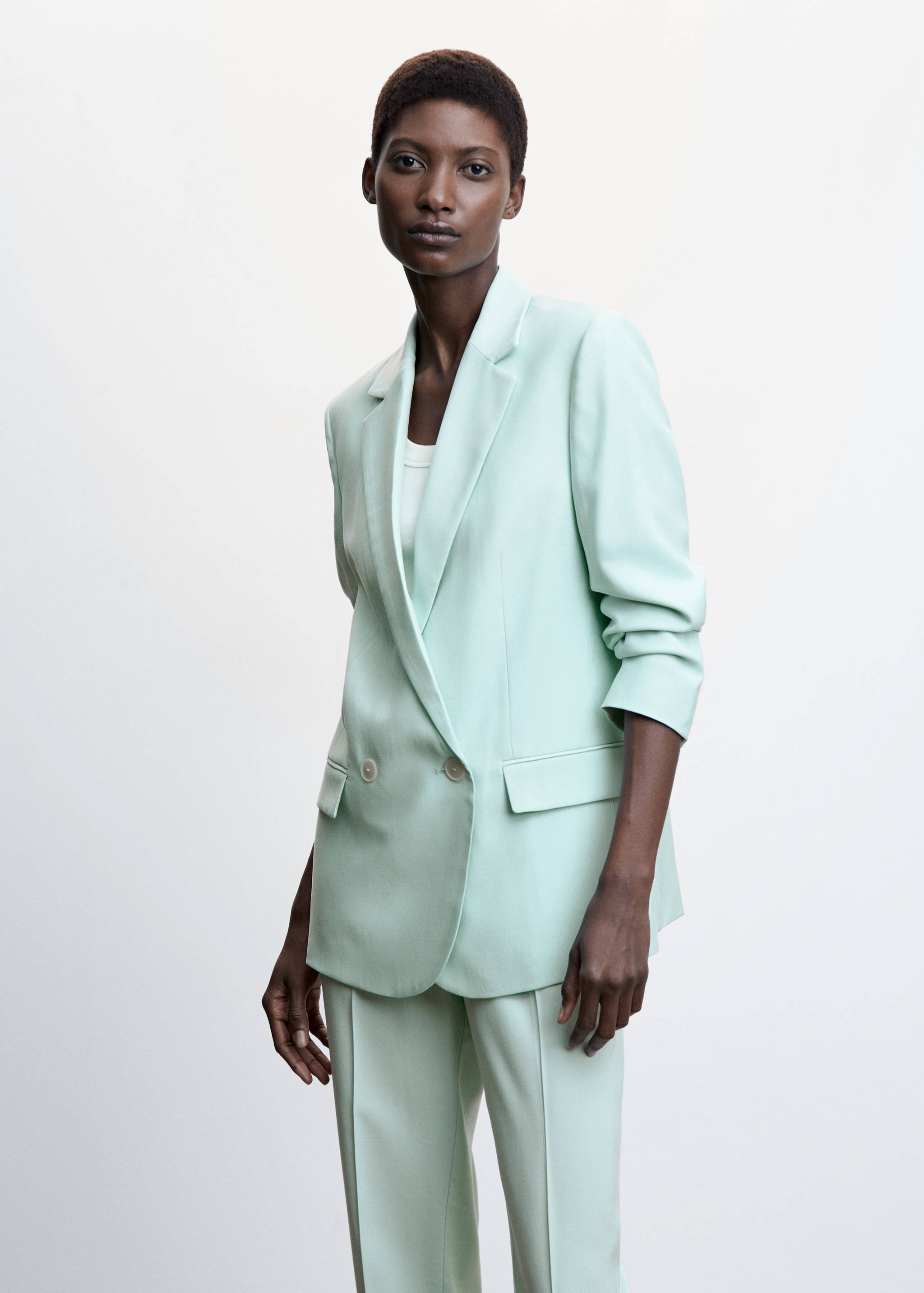 Double-breasted suit blazer - Medium plane