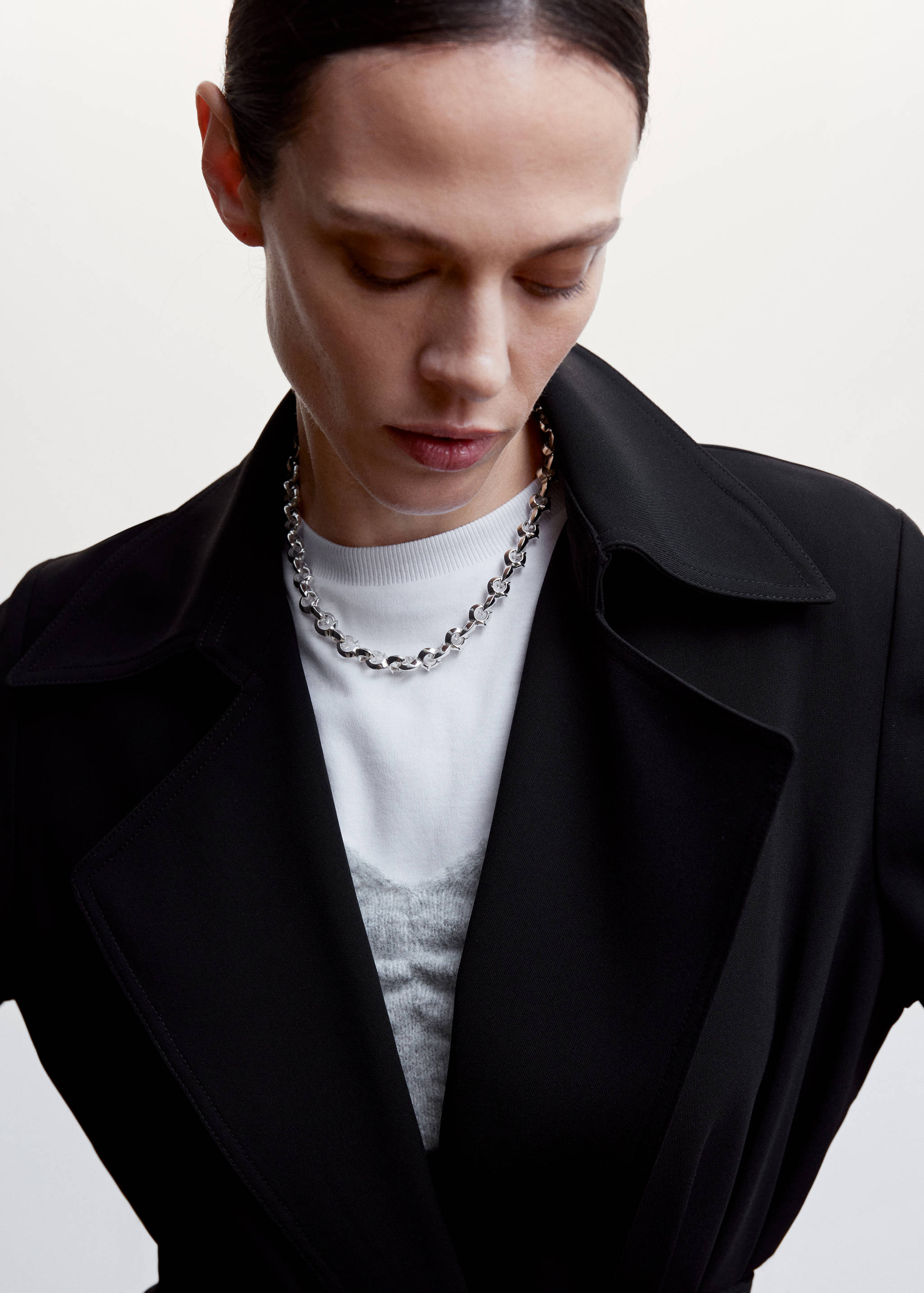 ترانشكوت منسدل مع ياقة - تفاصيل المنتج 1