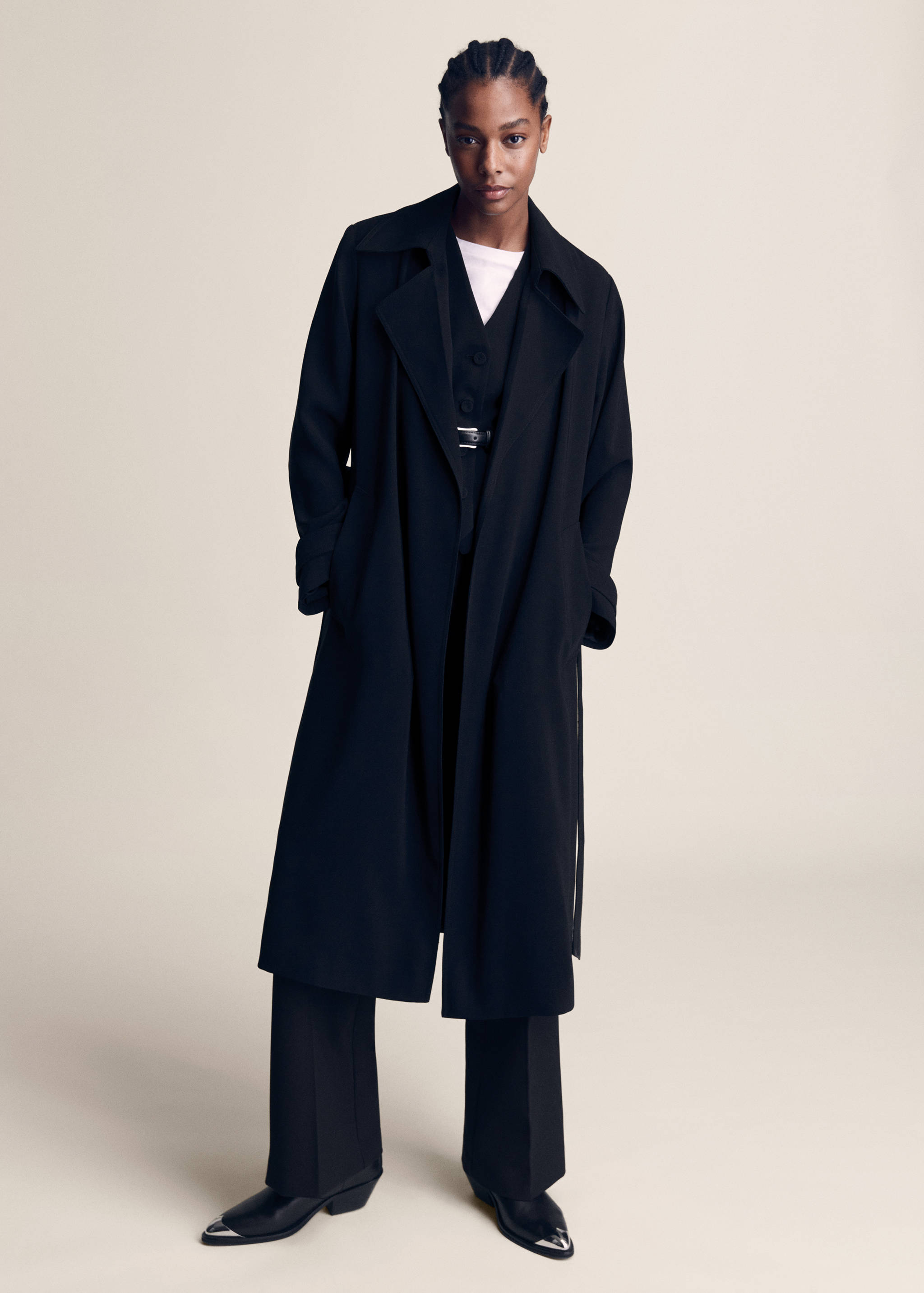 ترانشكوت منسدل مع ياقة - تفاصيل المنتج 7