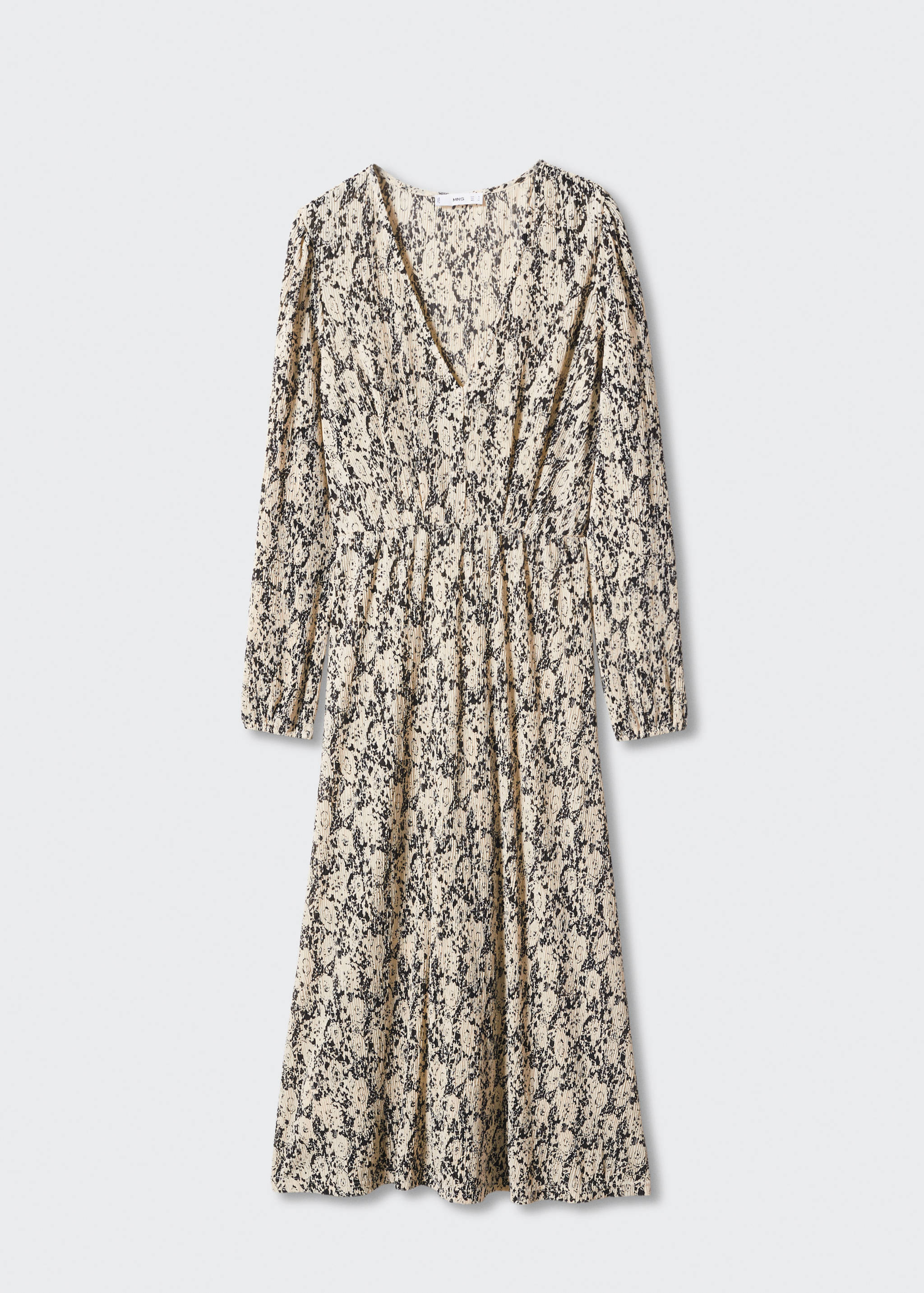 Robe imprimée texturée - Femme | MANGO Tunisie