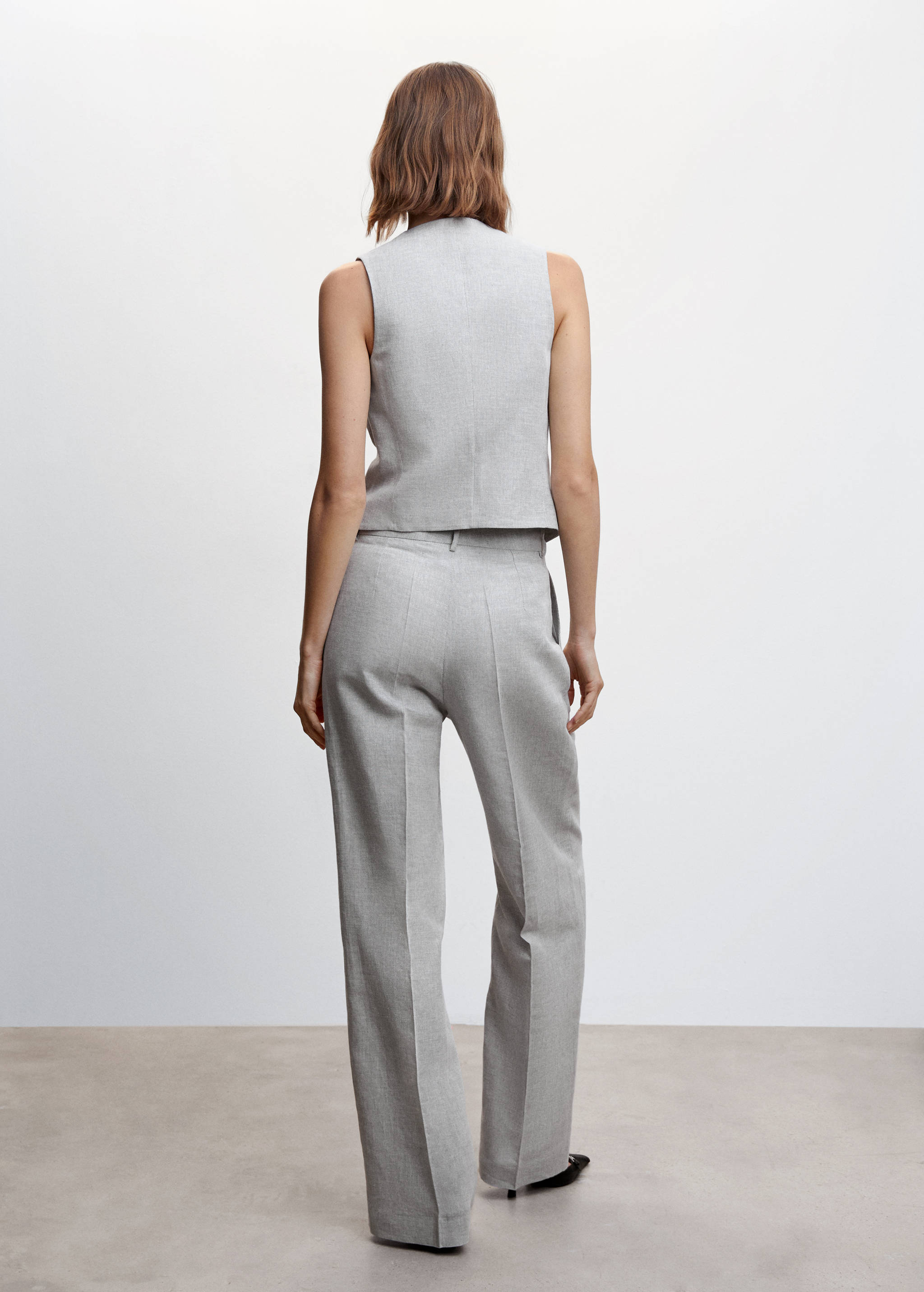 Gilet costume lin chevrons - Verso de l’article